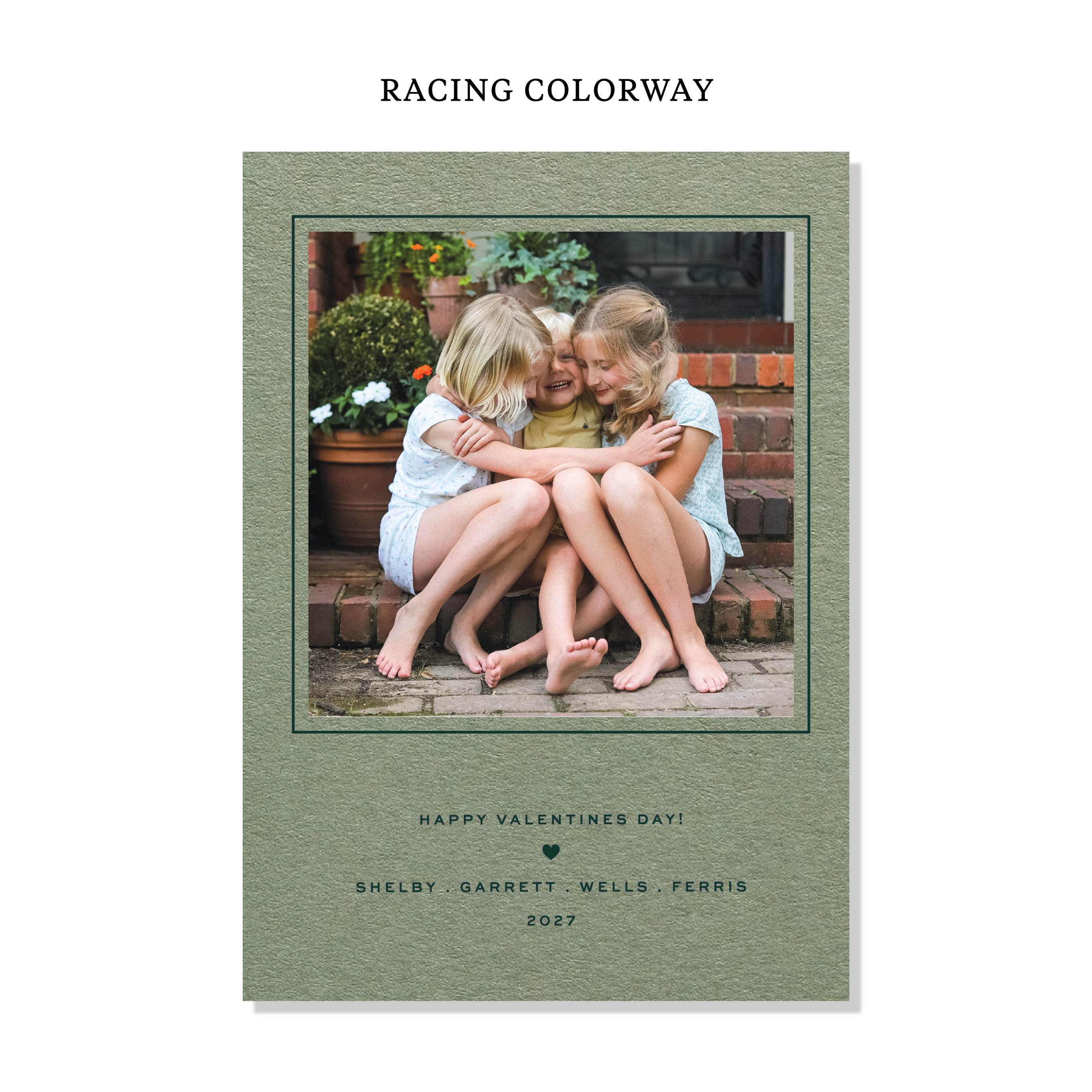 Balfour II Letterpress Holiday Card, Large (Colored Paper)