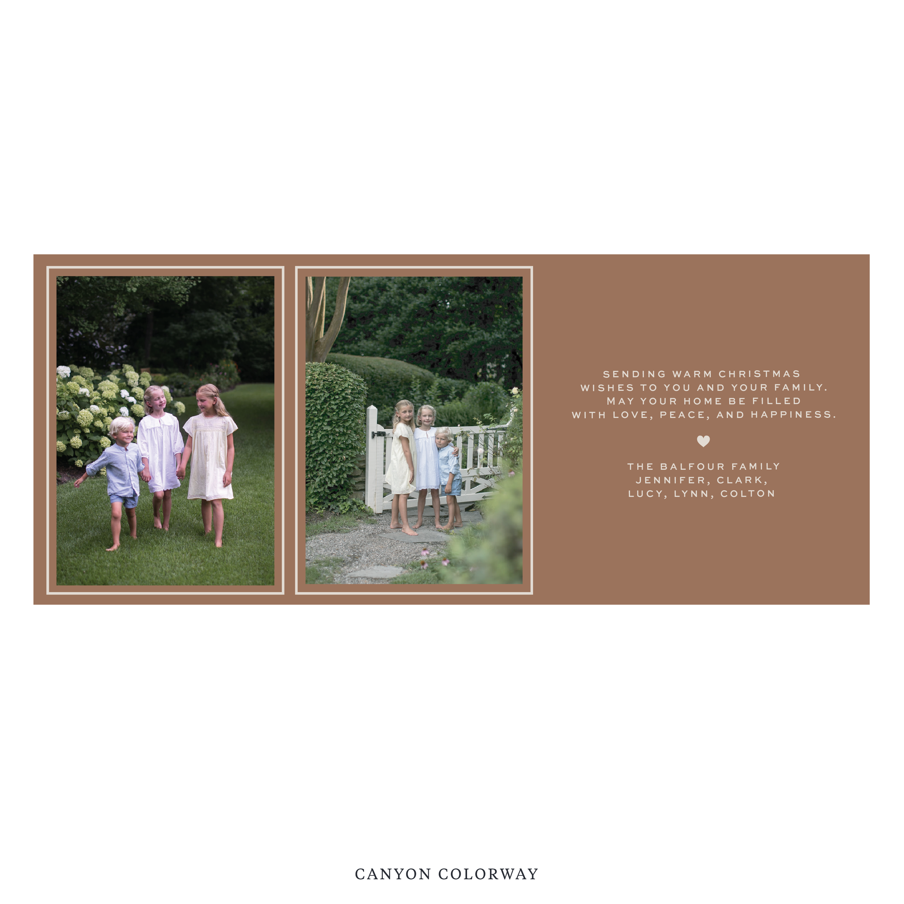 Balfour Digital Photo Holiday Card, Skinny