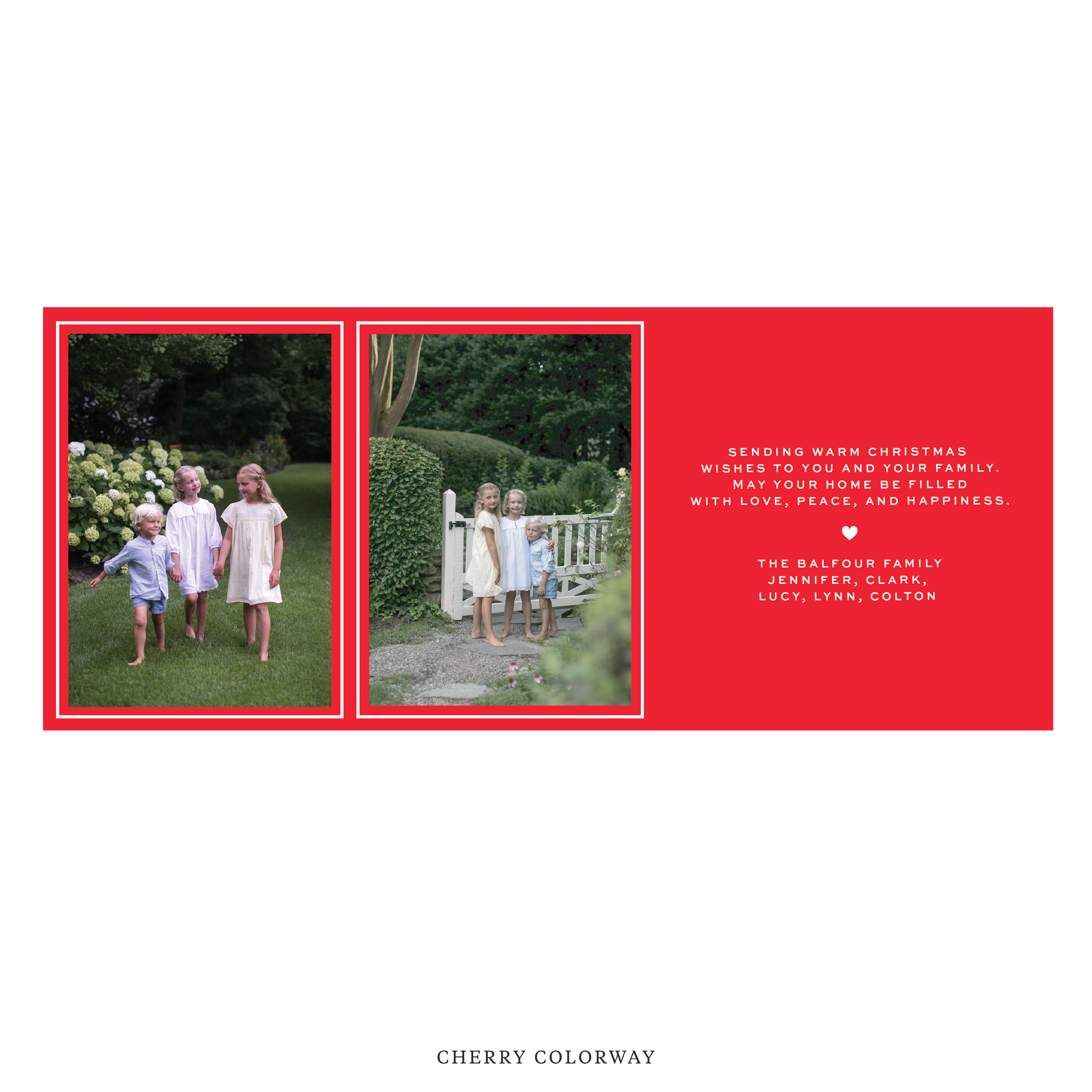 Balfour Digital Photo Holiday Card, Skinny