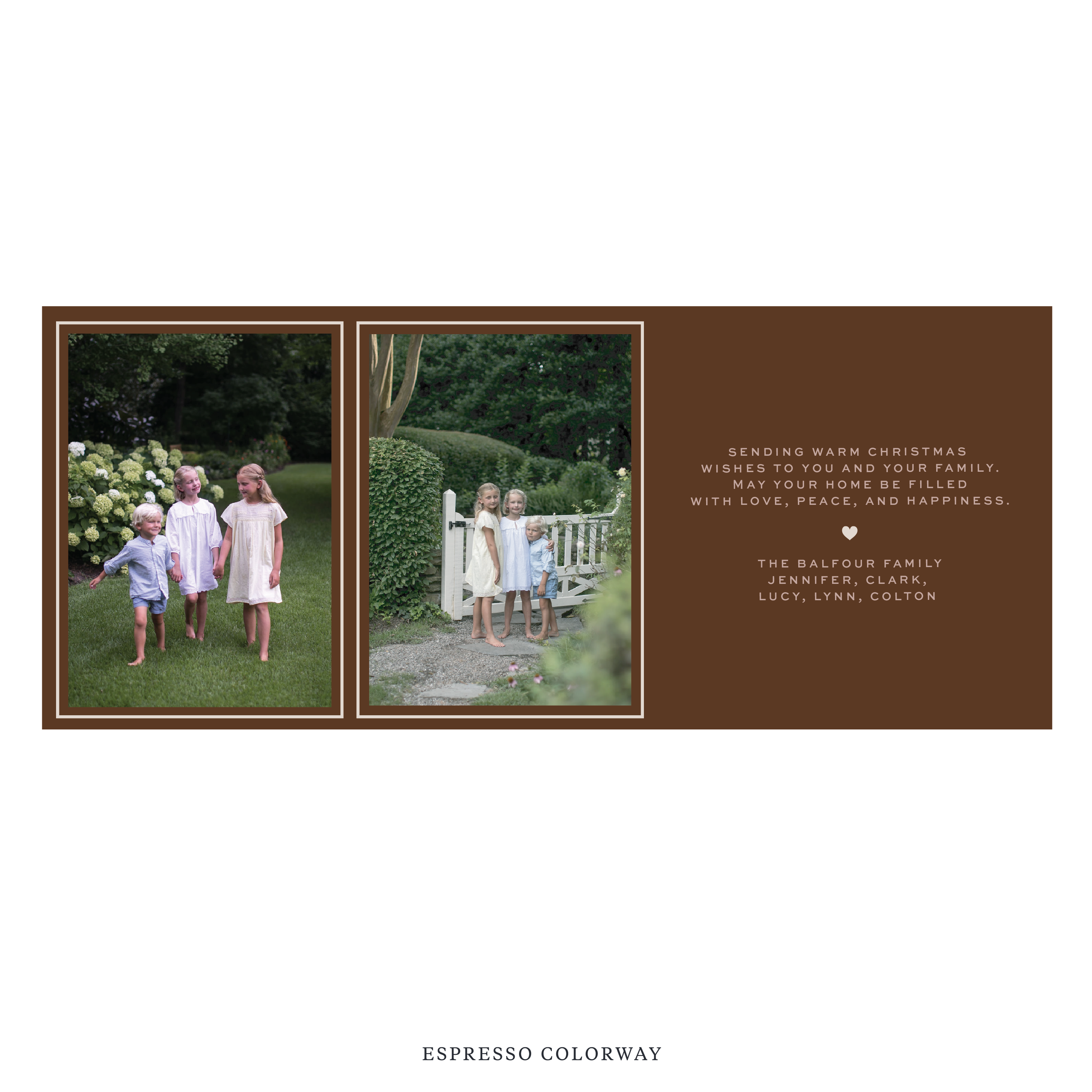 Balfour Digital Photo Holiday Card, Skinny