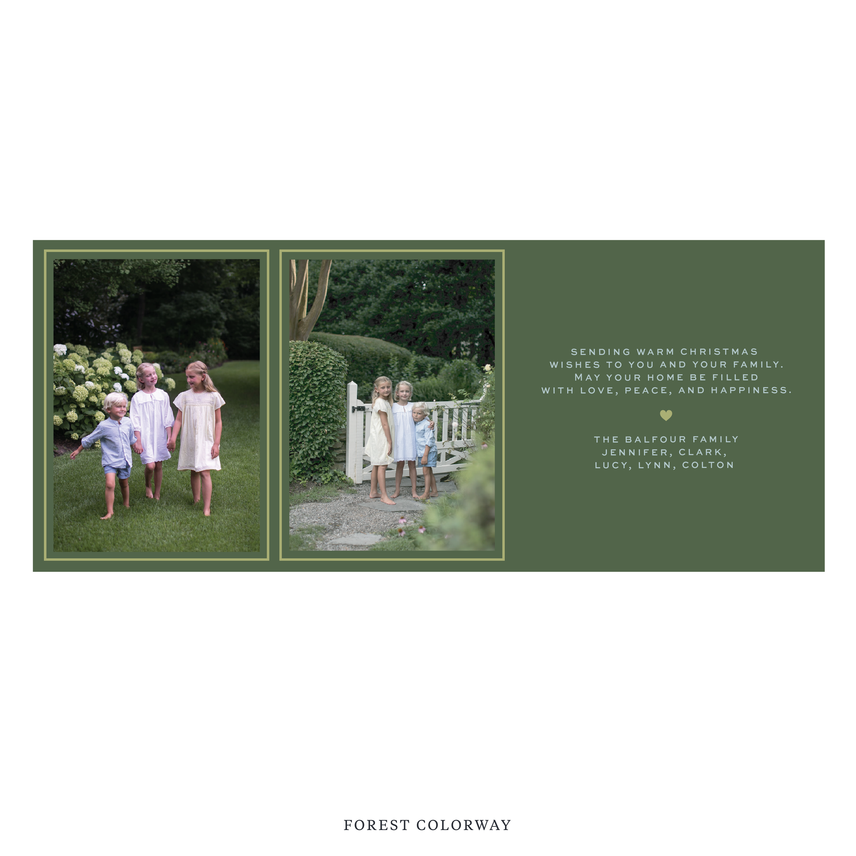 Balfour Digital Photo Holiday Card, Skinny