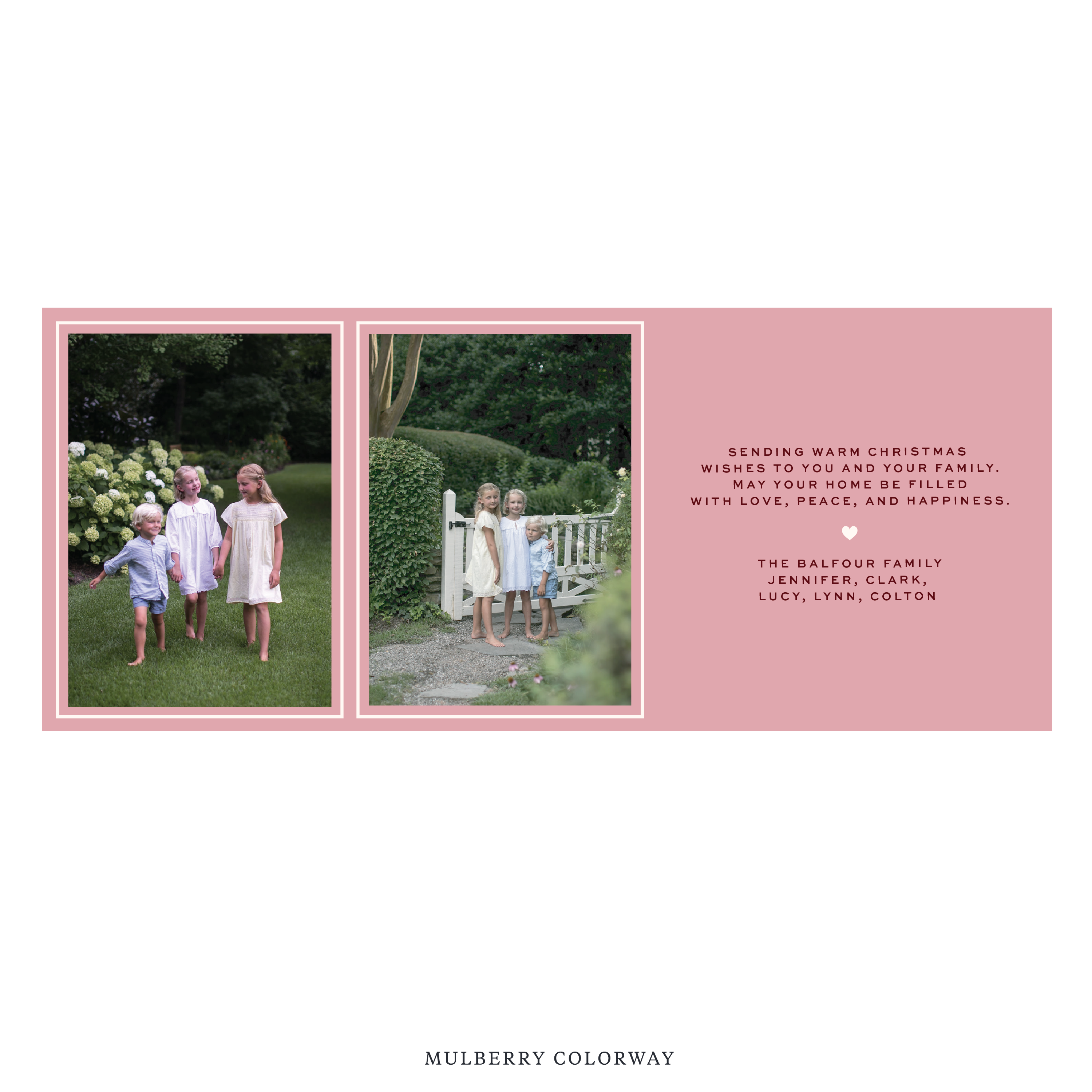 Balfour Digital Photo Holiday Card, Skinny