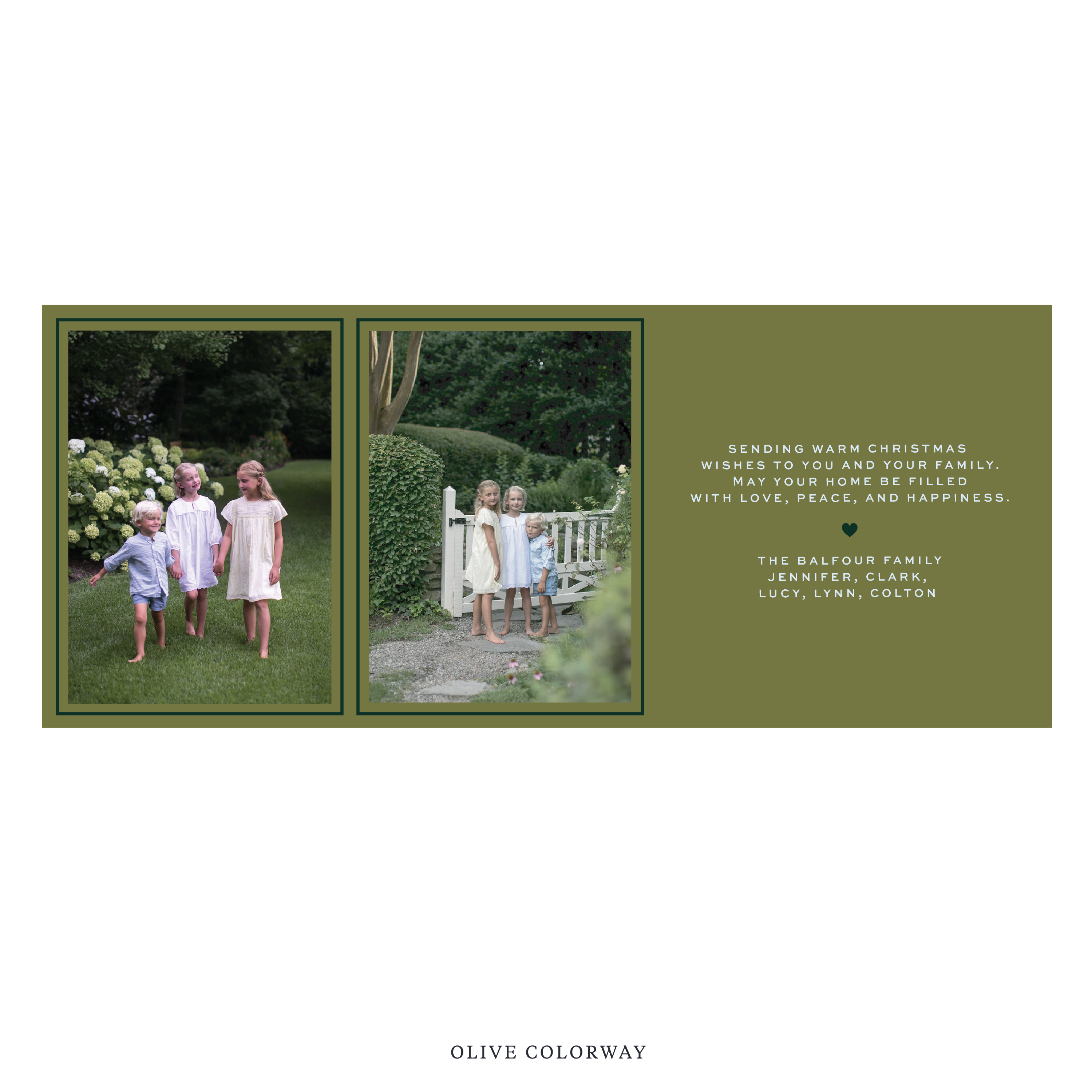 Balfour Digital Photo Holiday Card, Skinny