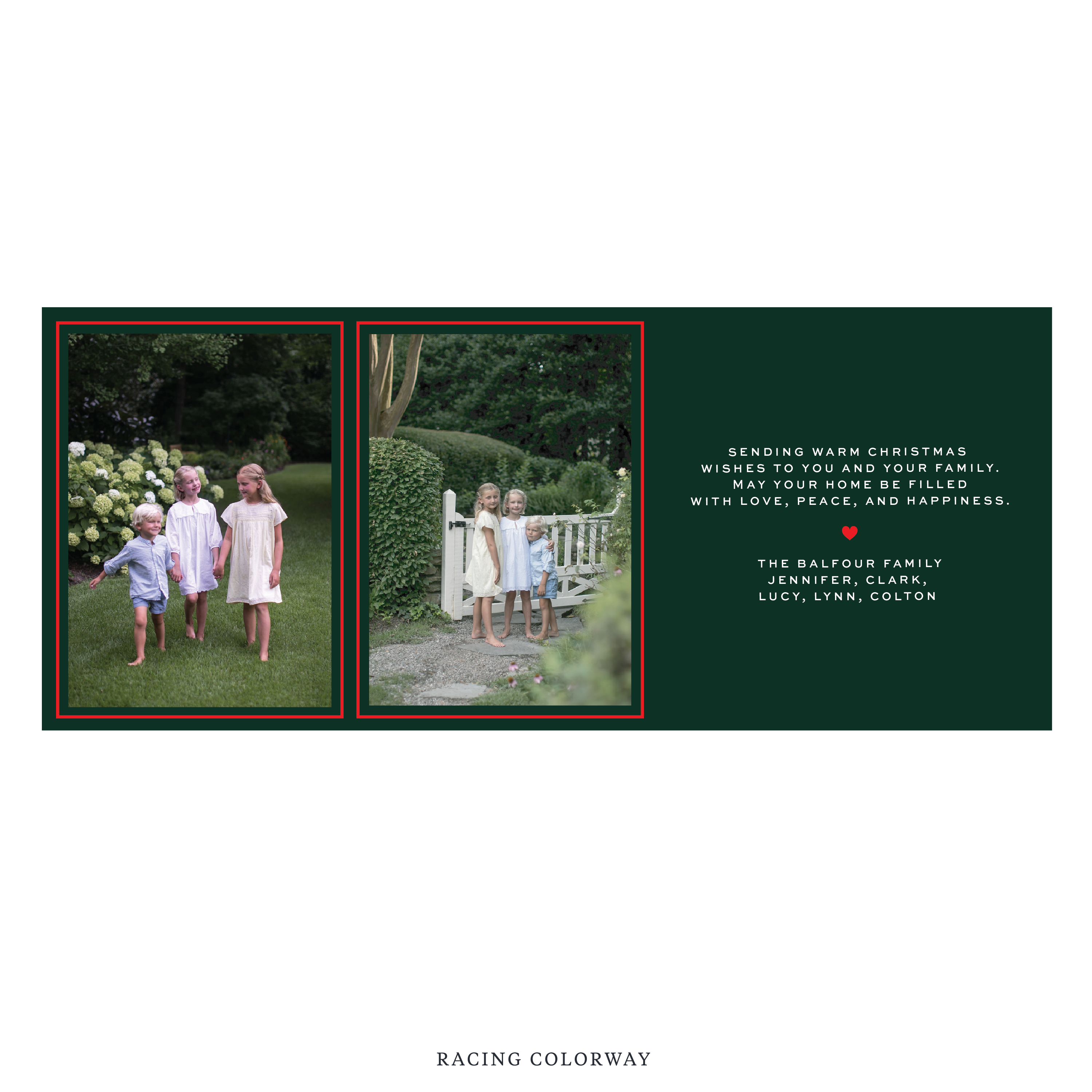 Balfour Digital Photo Holiday Card, Skinny