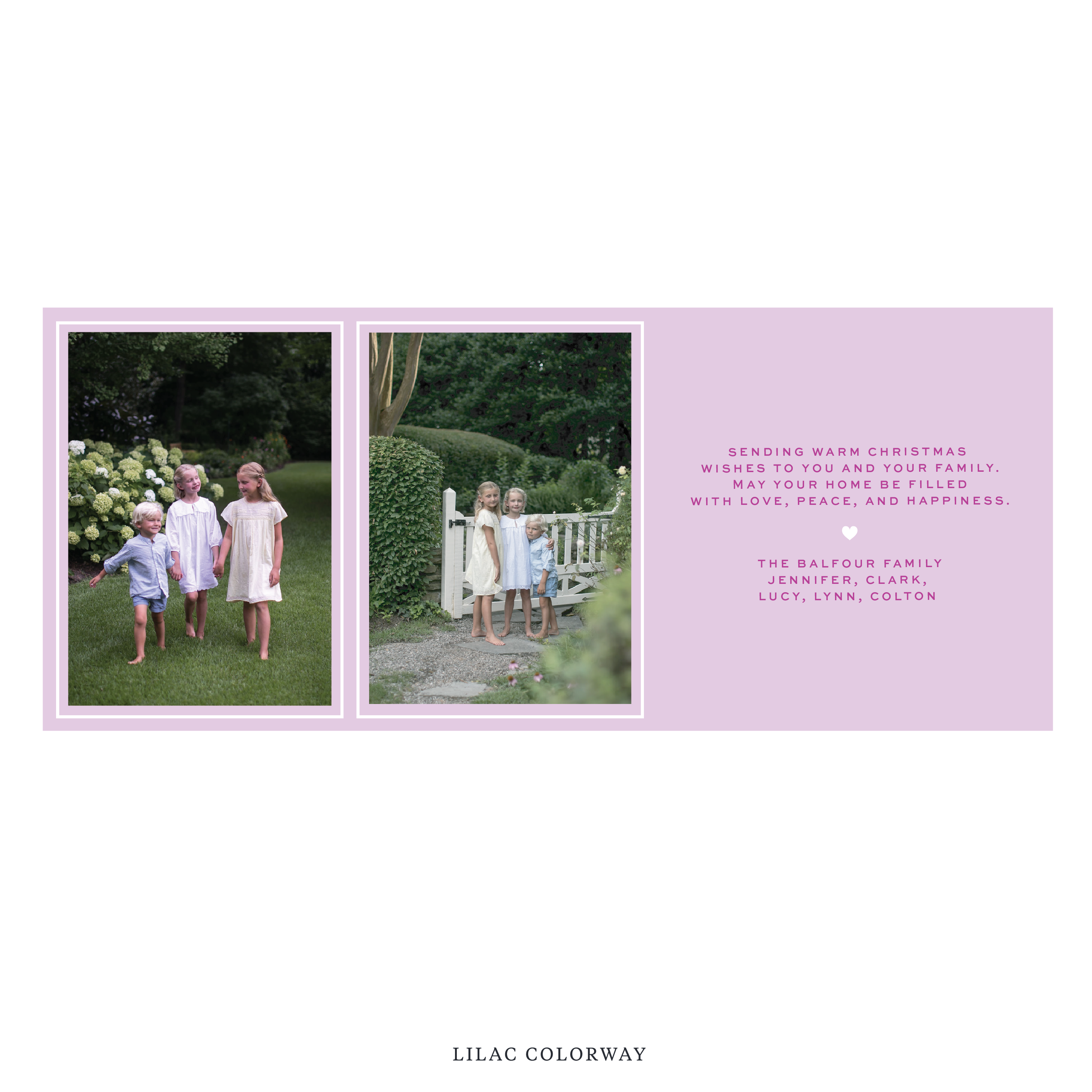 Balfour Digital Photo Holiday Card, Skinny