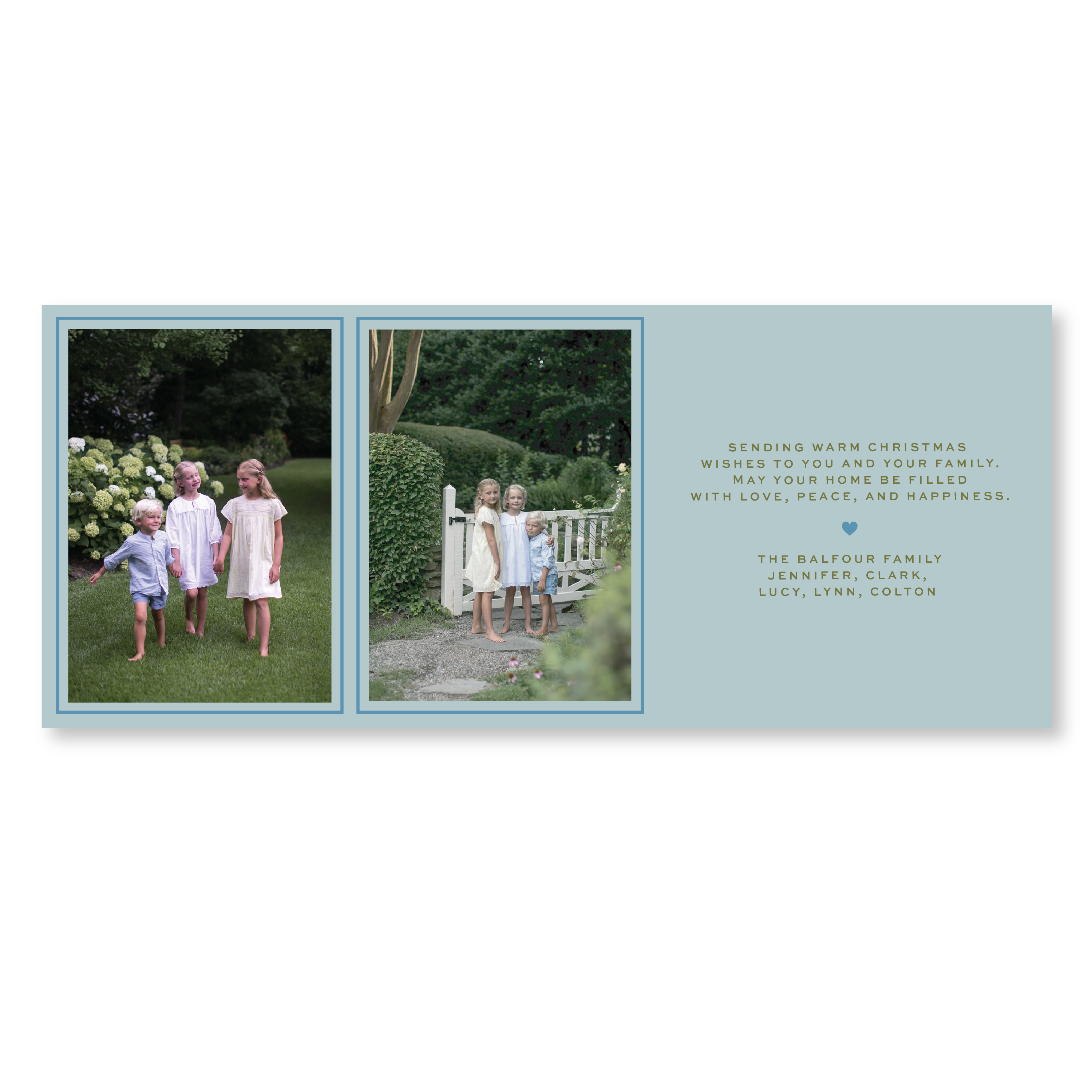 Balfour Digital Photo Holiday Card, Skinny