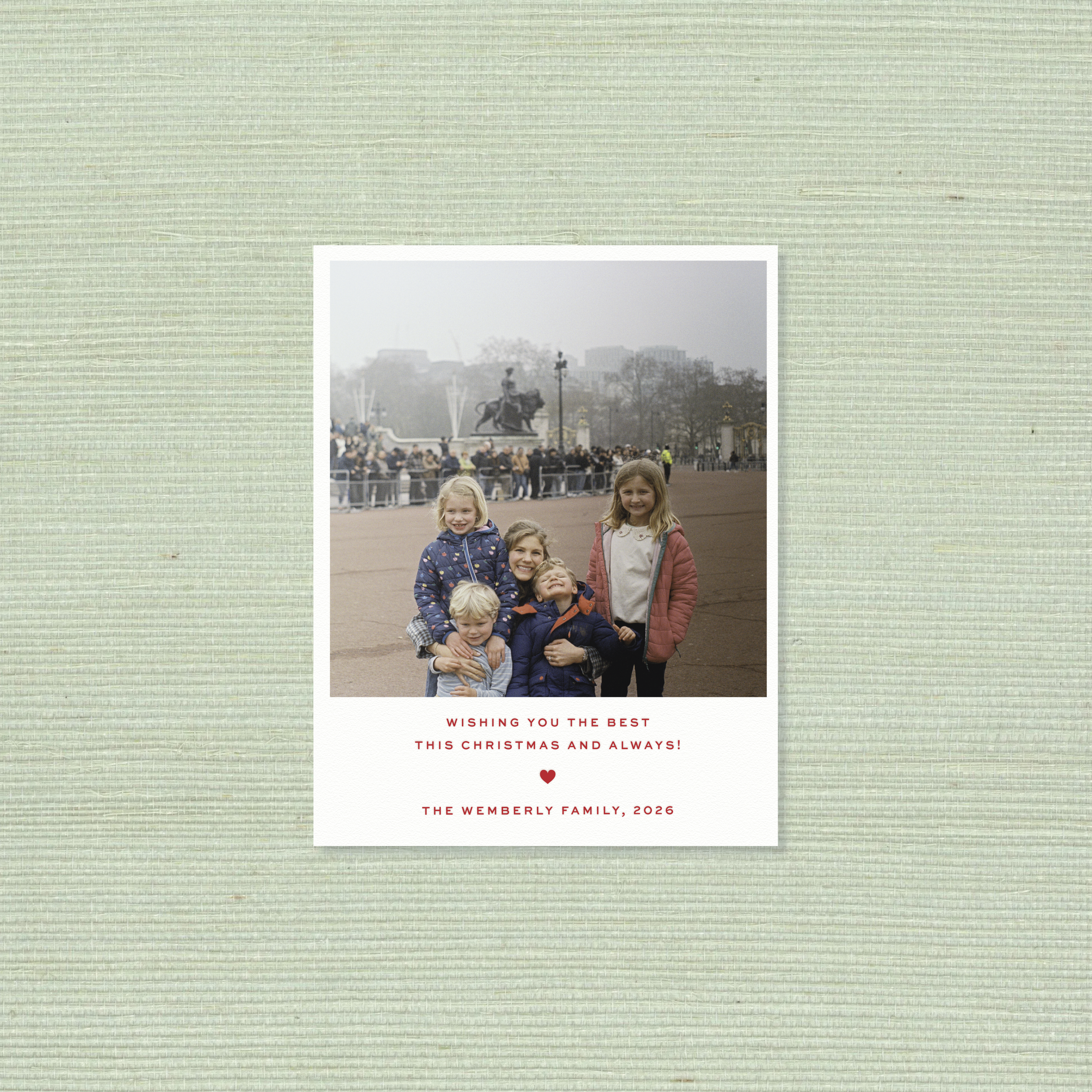 Balfour Letterpress Holiday Card, Small (White Paper)