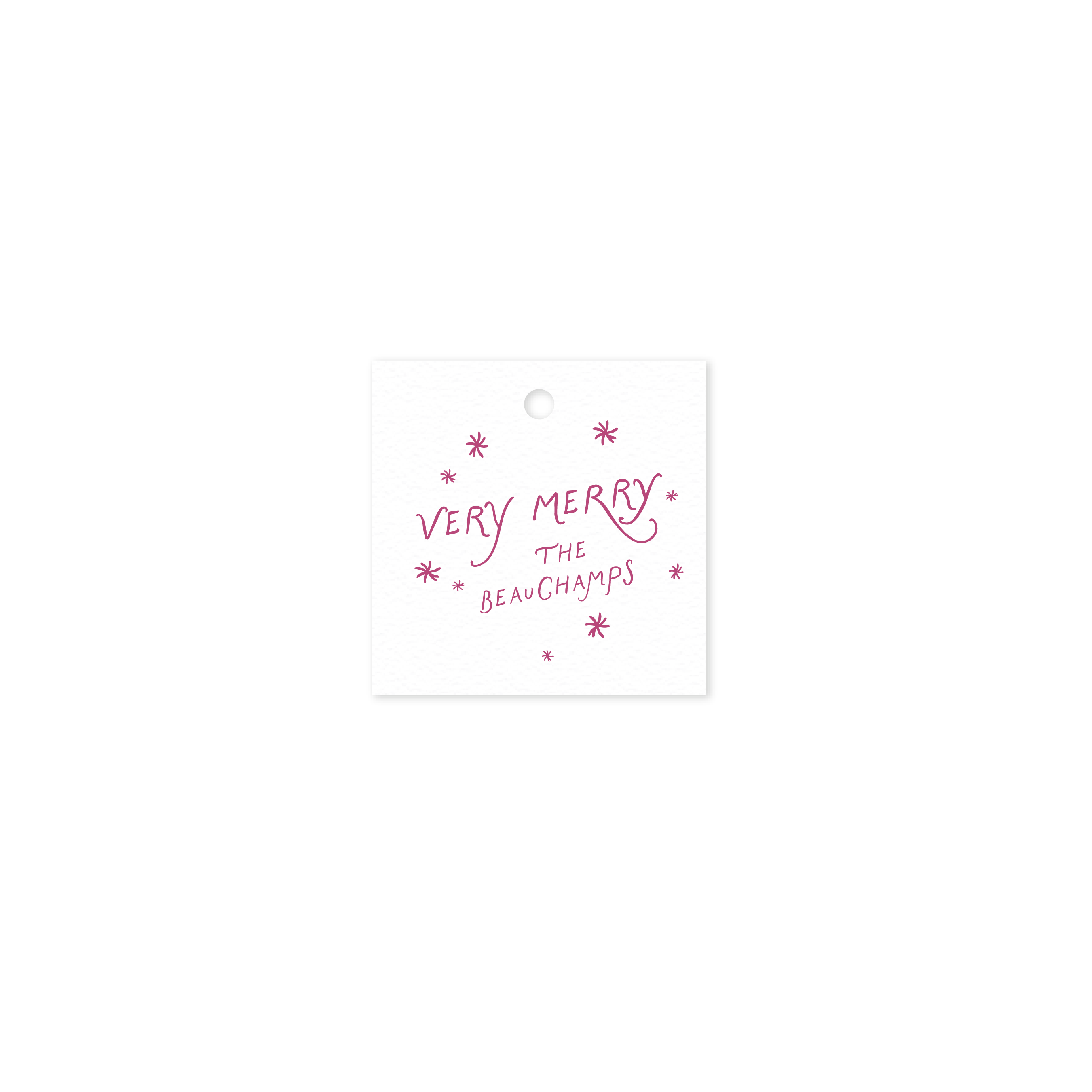 Beauchamp Square Letterpress Holiday Gift Tag