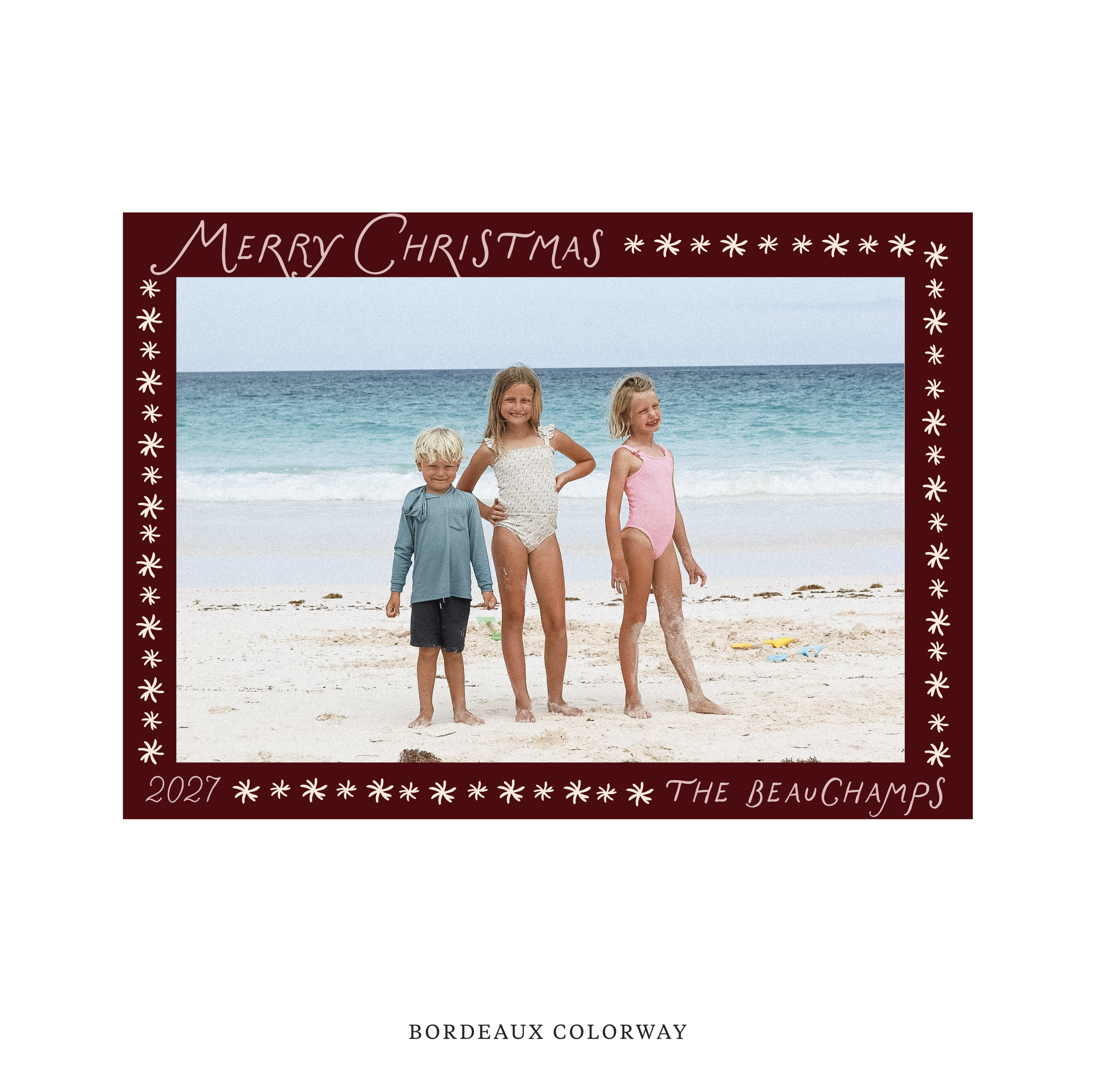Beauchamp Classic Flat Print Holiday Card, Large