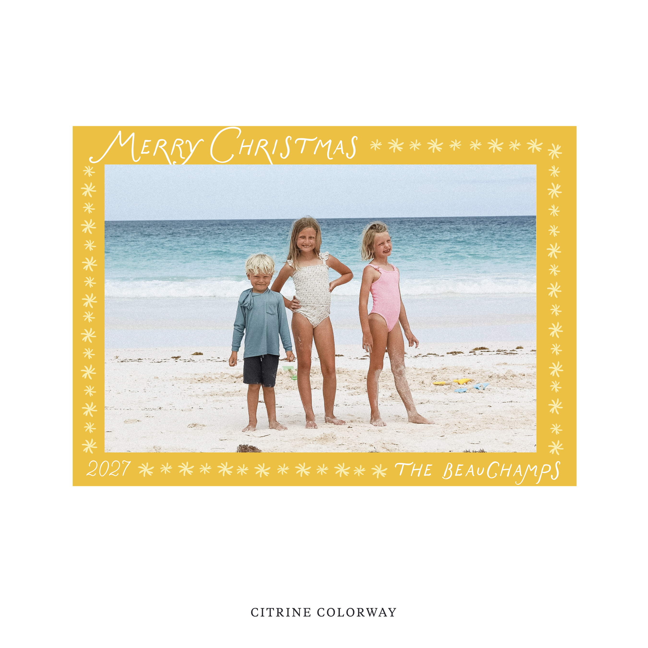 Beauchamp Classic Flat Print Holiday Card, Large