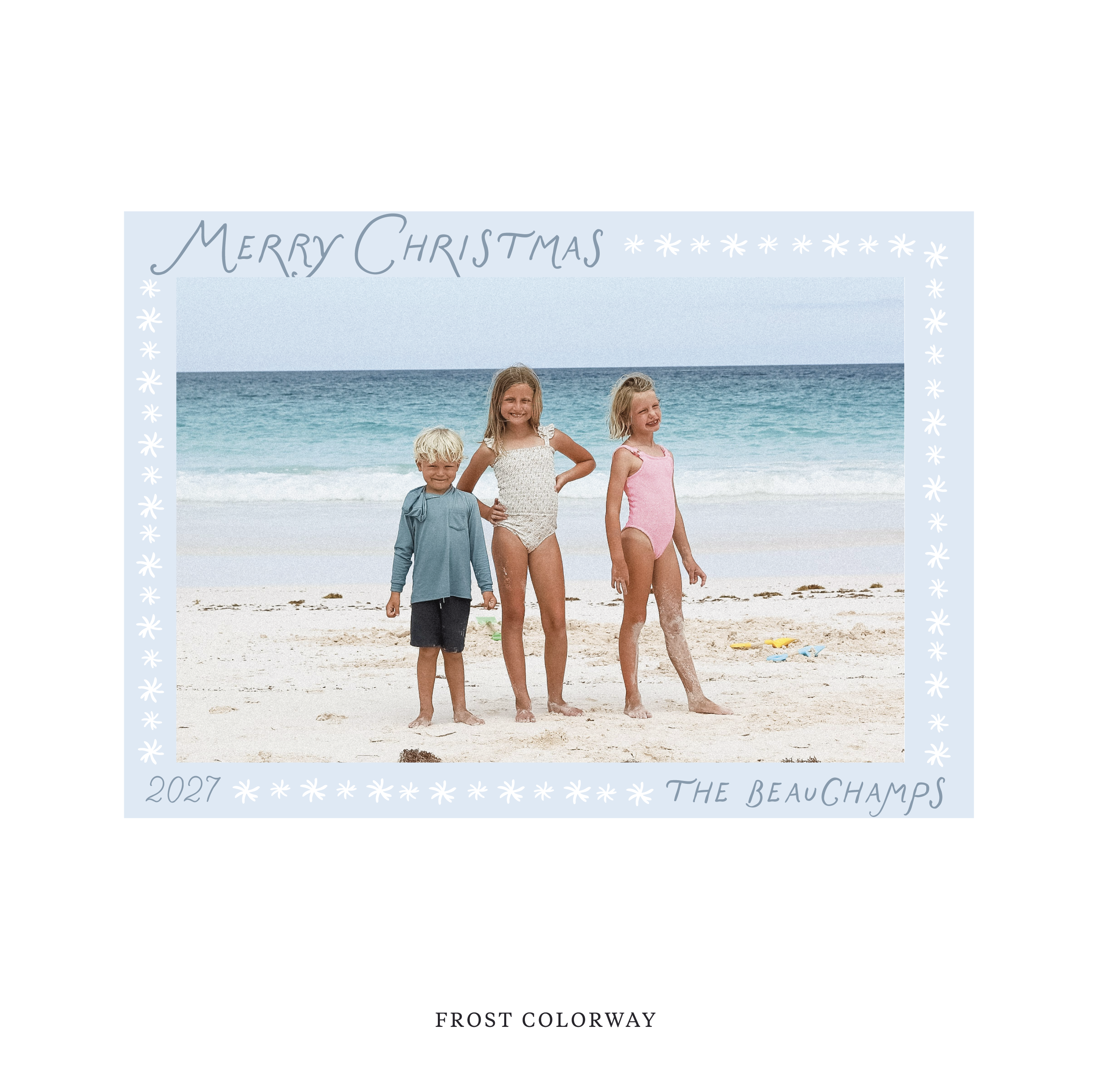 Beauchamp Classic Flat Print Holiday Card, Large
