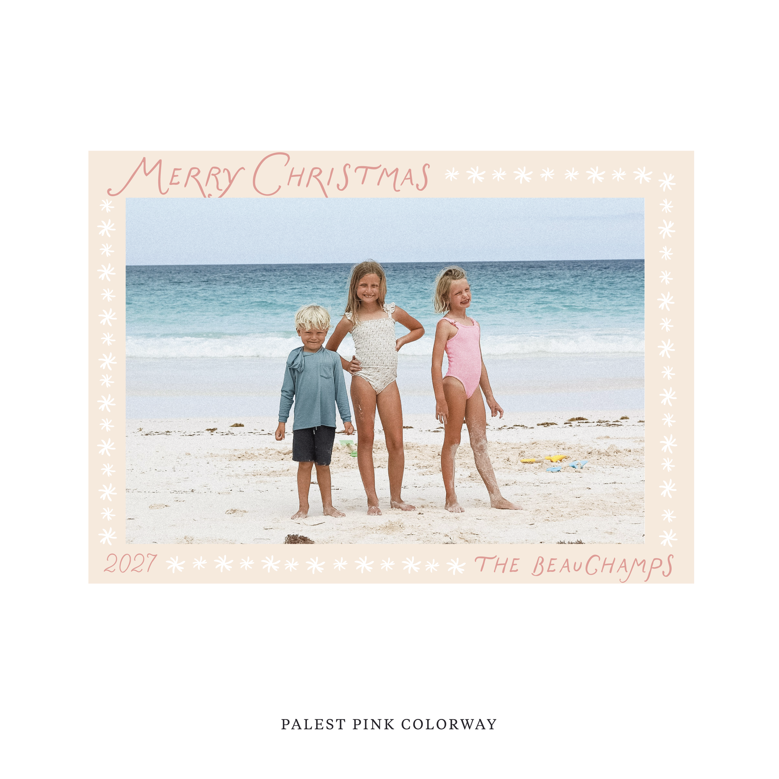 Beauchamp Classic Flat Print Holiday Card, Large