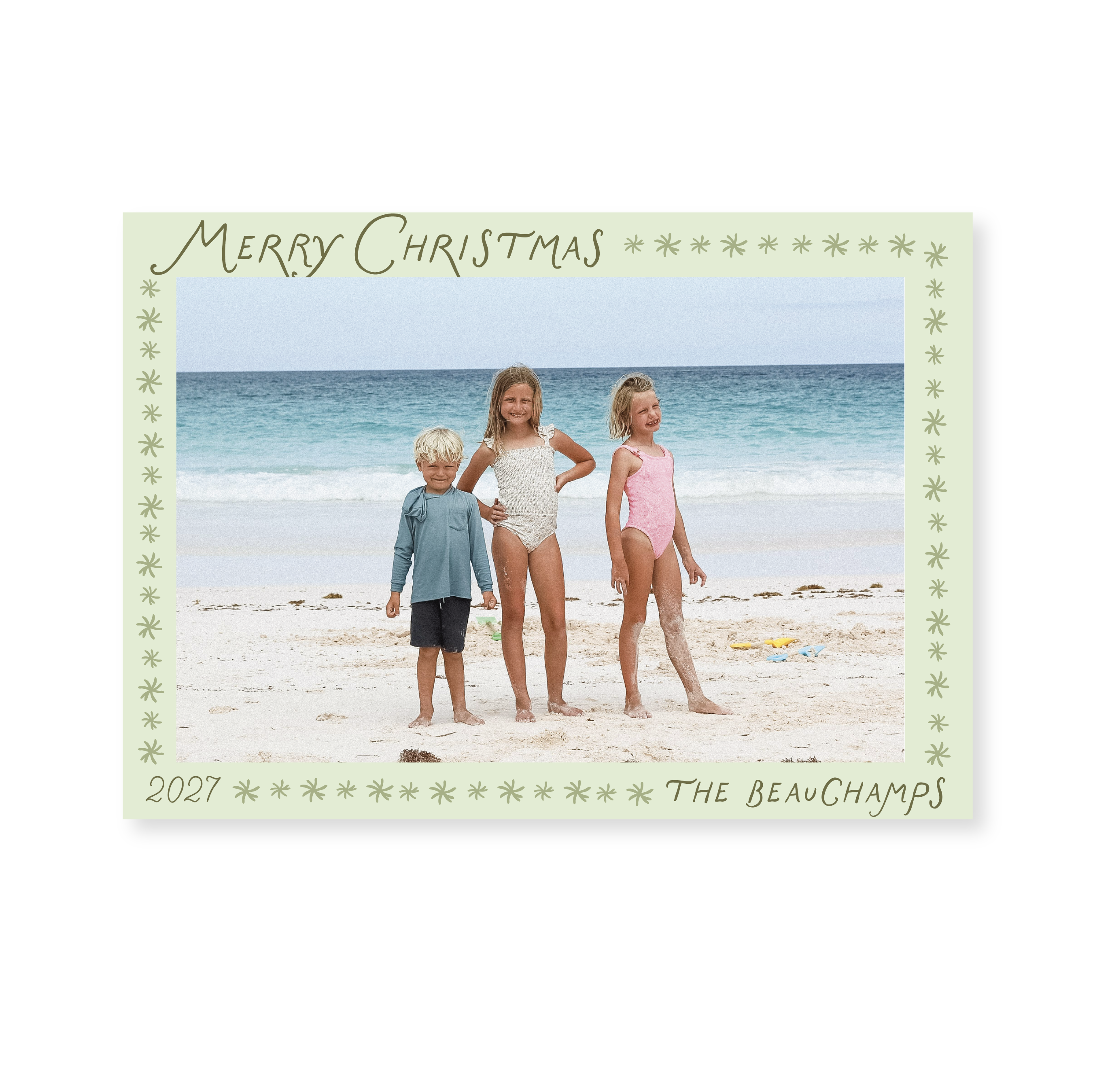 Beauchamp Classic Flat Print Holiday Card, Large