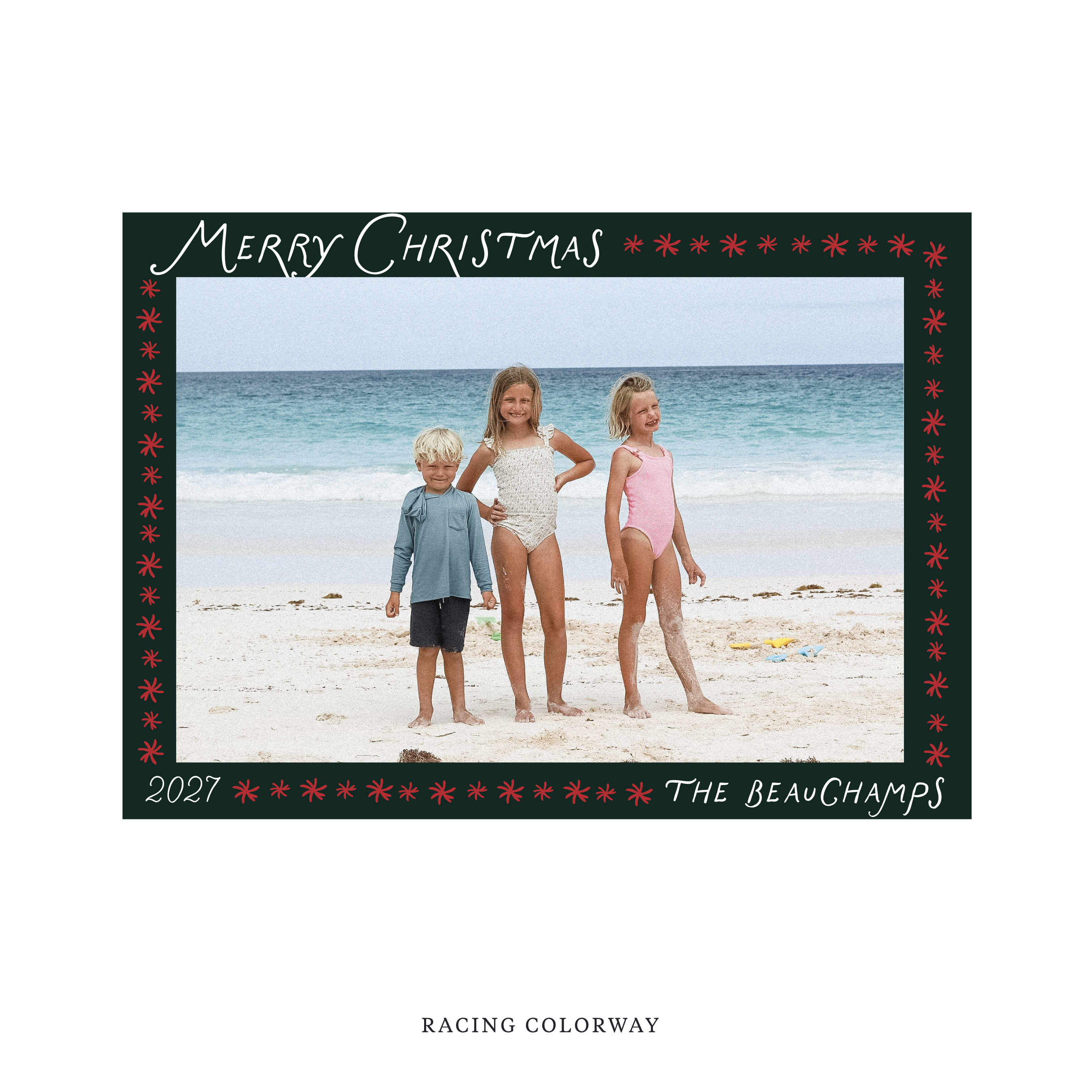 Beauchamp Classic Flat Print Holiday Card, Large