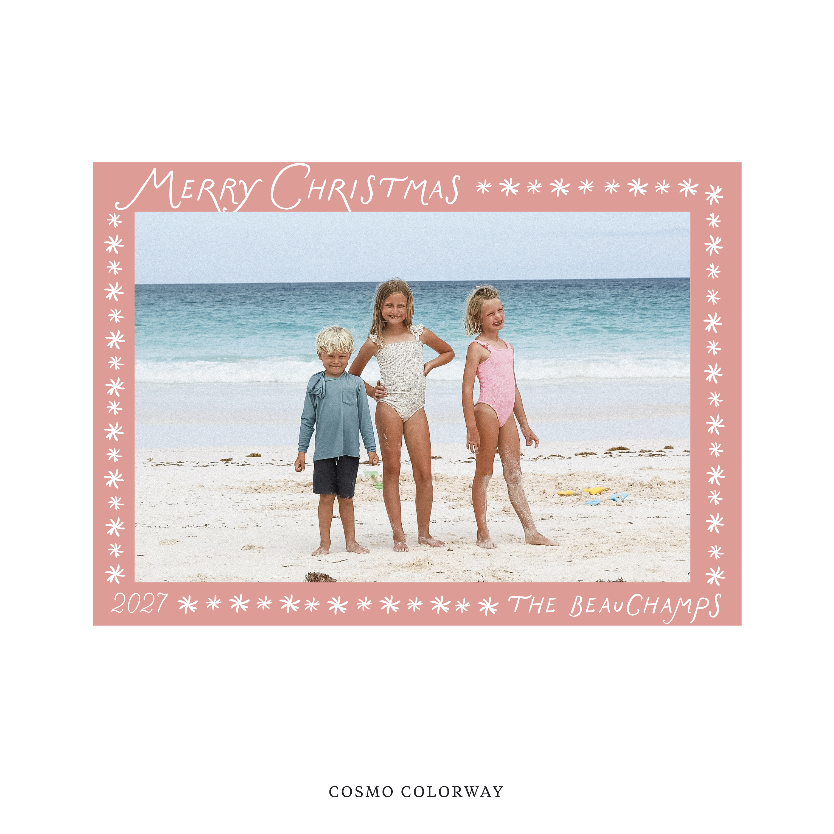 Beauchamp Classic Flat Print Holiday Card, Large