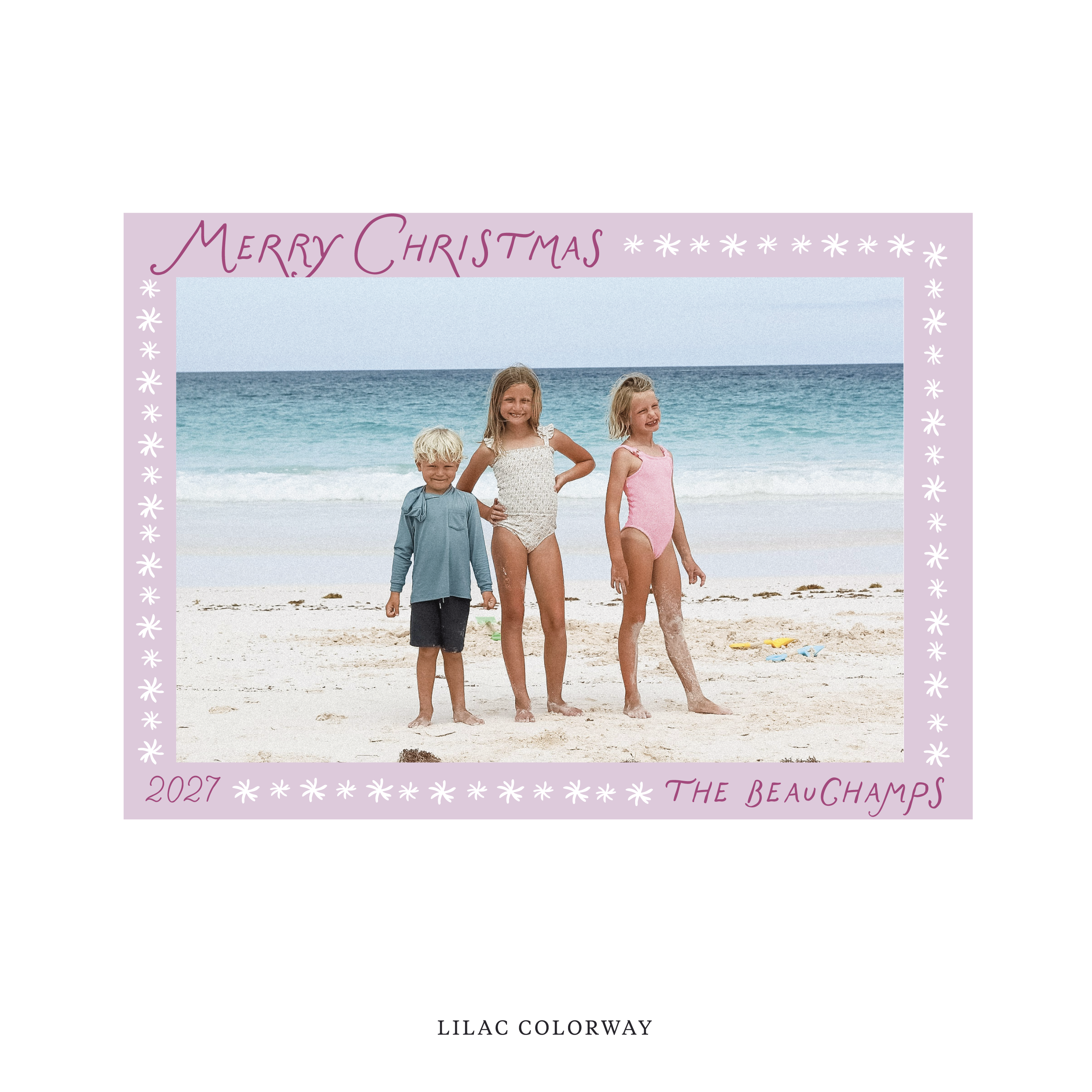 Beauchamp Classic Flat Print Holiday Card, Large