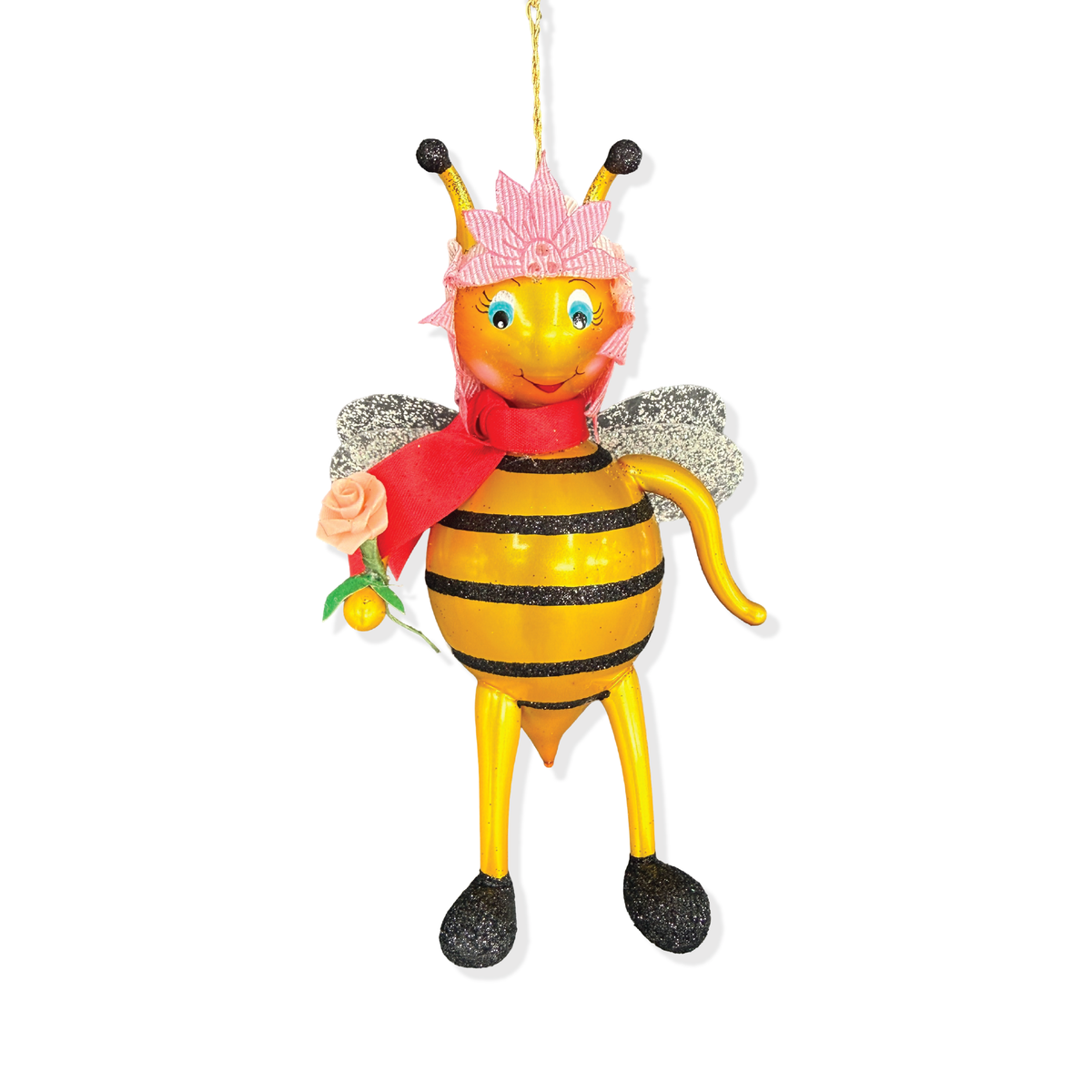 Bee Merry Italian Glass Ornament
