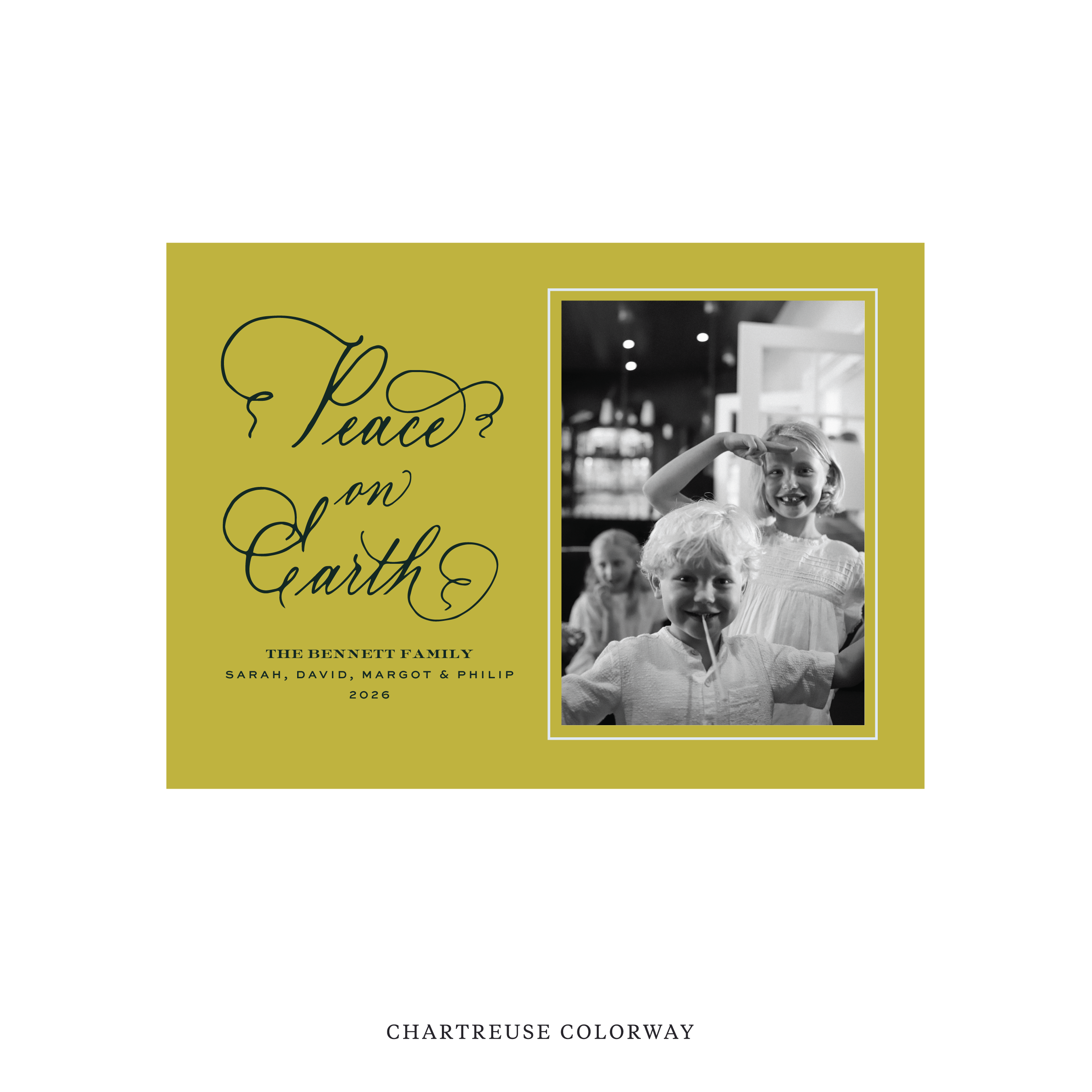 Bennett Classic Flat Print Holiday Card, Medium