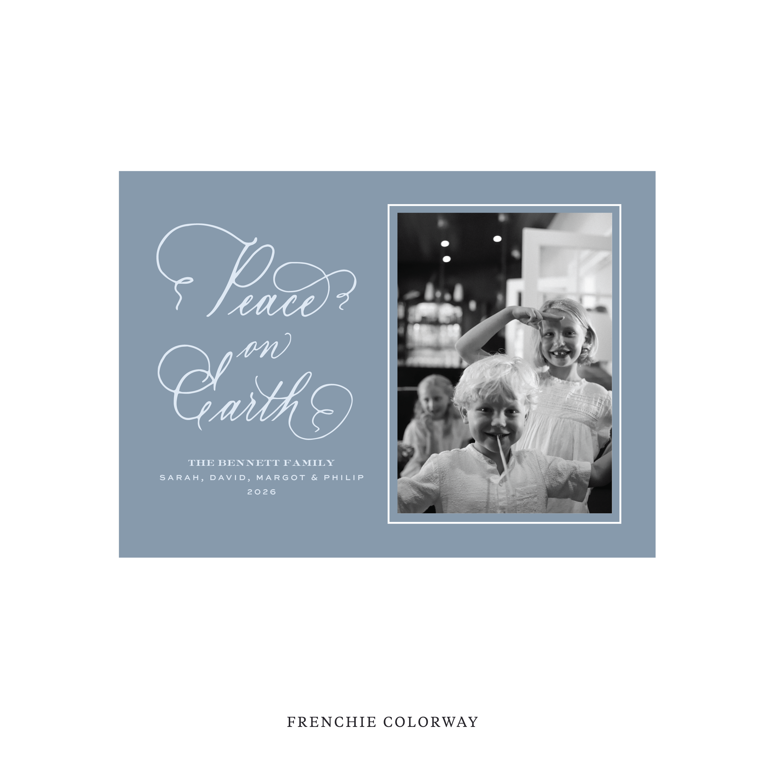 Bennett Classic Flat Print Holiday Card, Medium