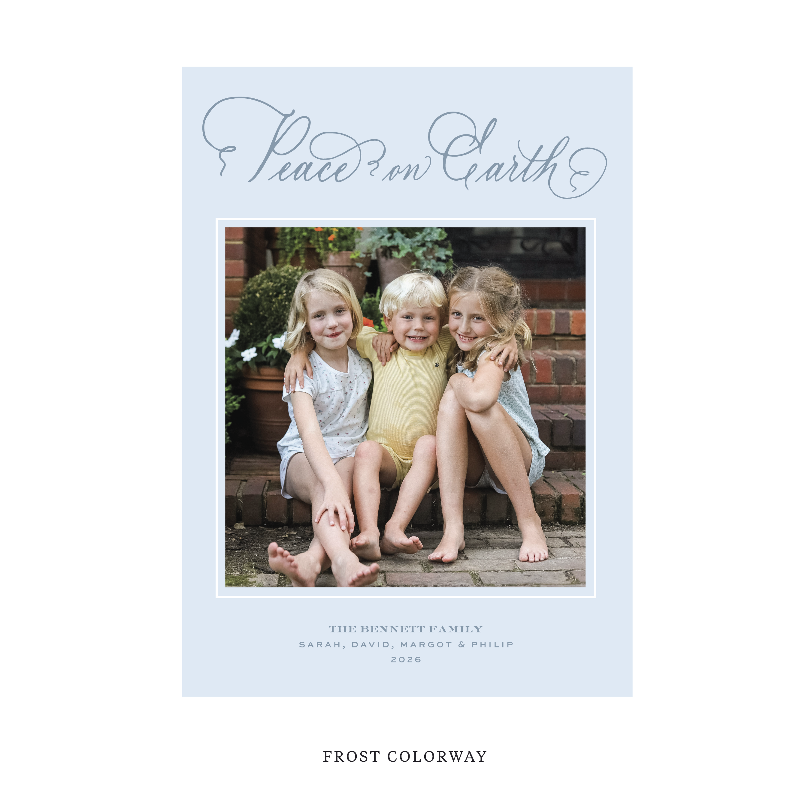 Bennett Classic Flat Print Holiday Card, Large