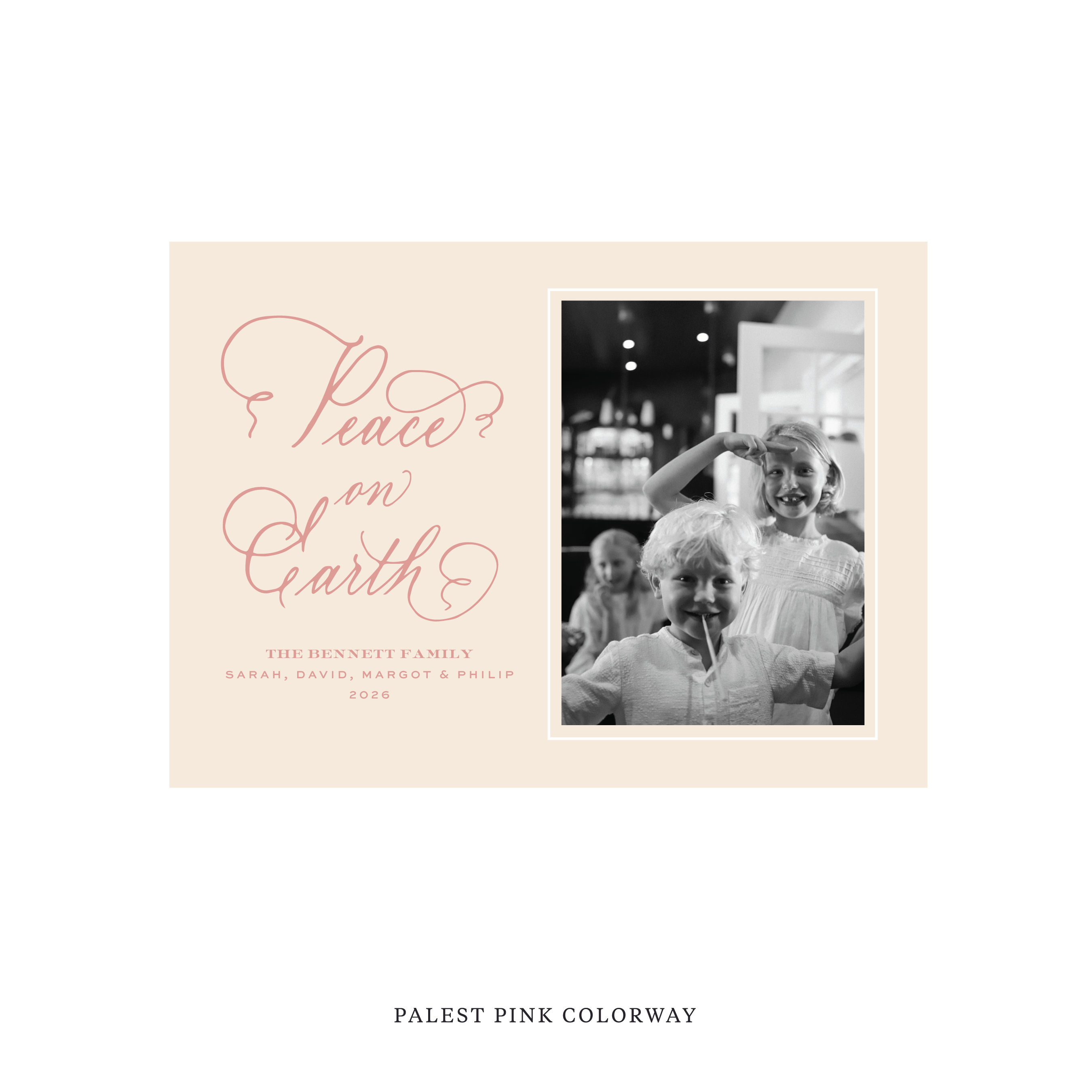 Bennett Classic Flat Print Holiday Card, Medium