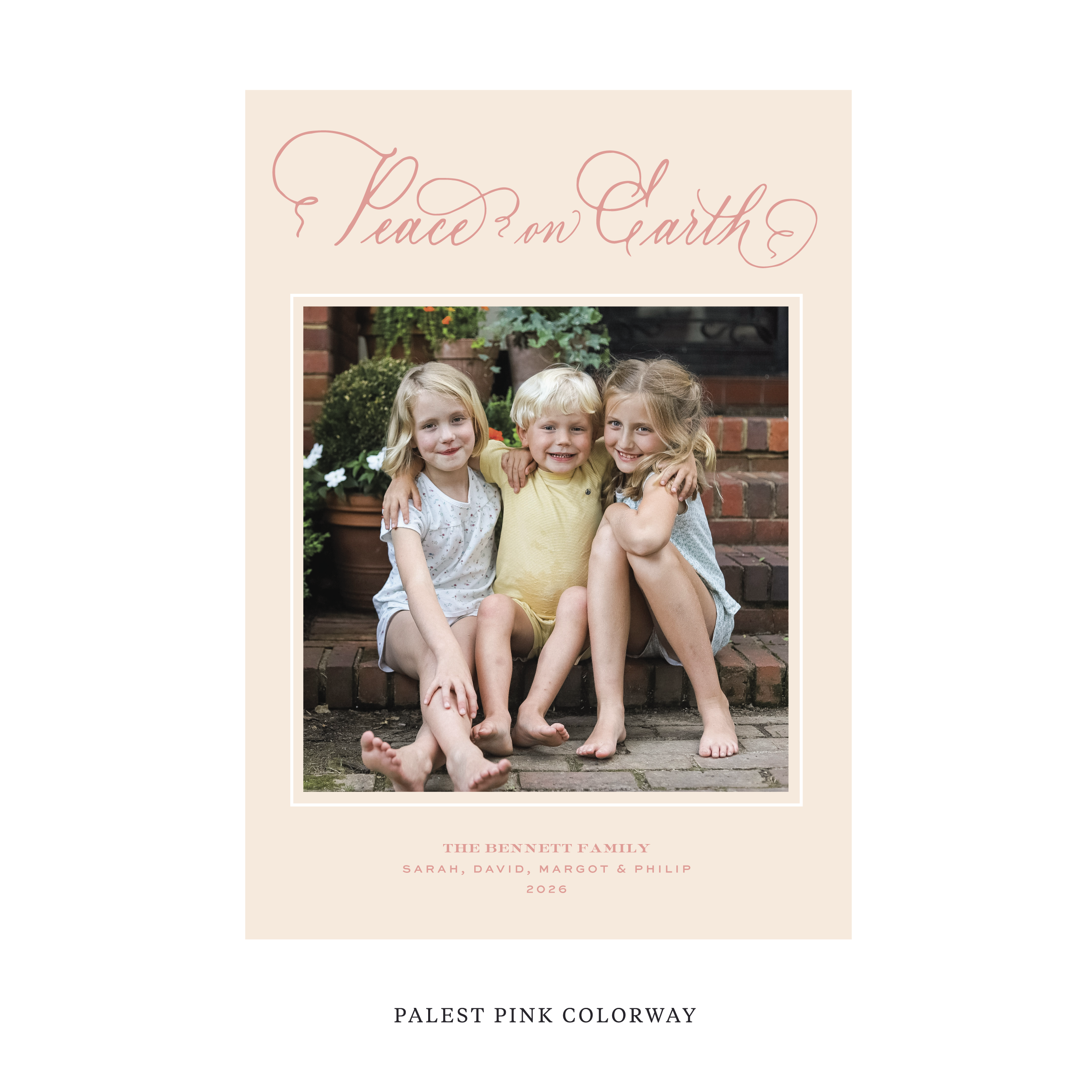 Bennett Classic Flat Print Holiday Card, Large