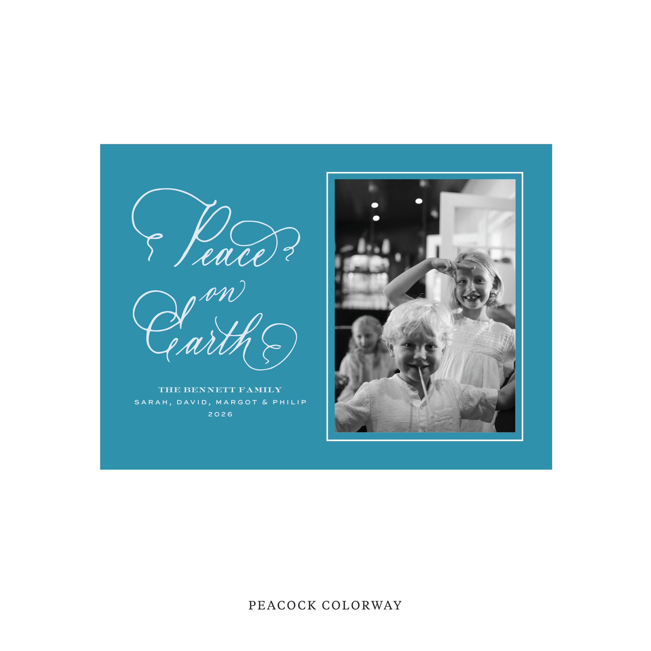 Bennett Classic Flat Print Holiday Card, Medium