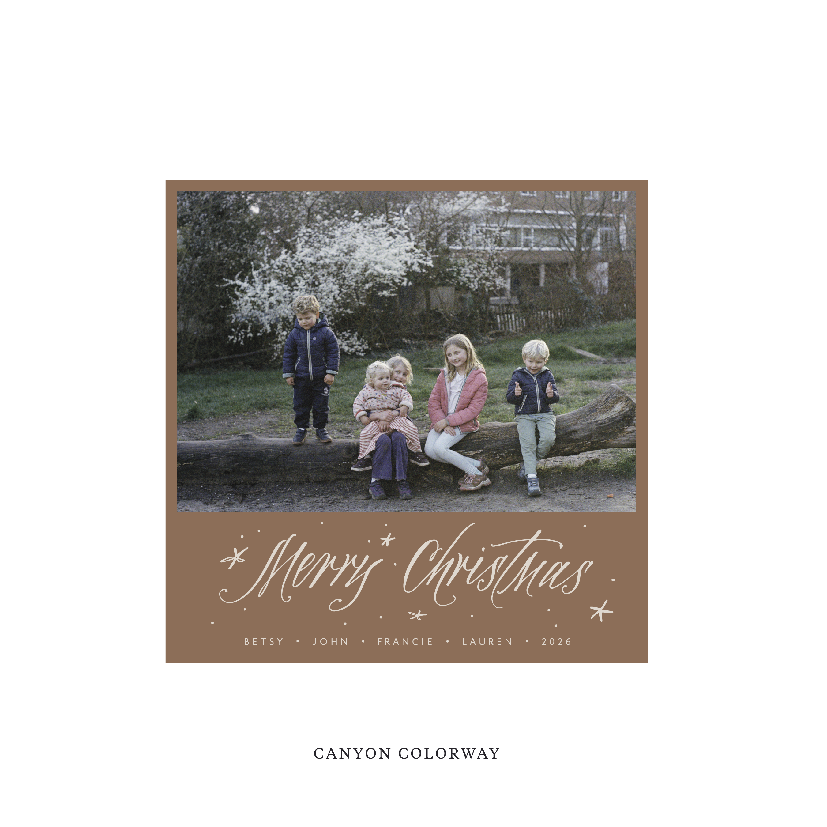 Berkeley Classic Flat Print Holiday Card, Square