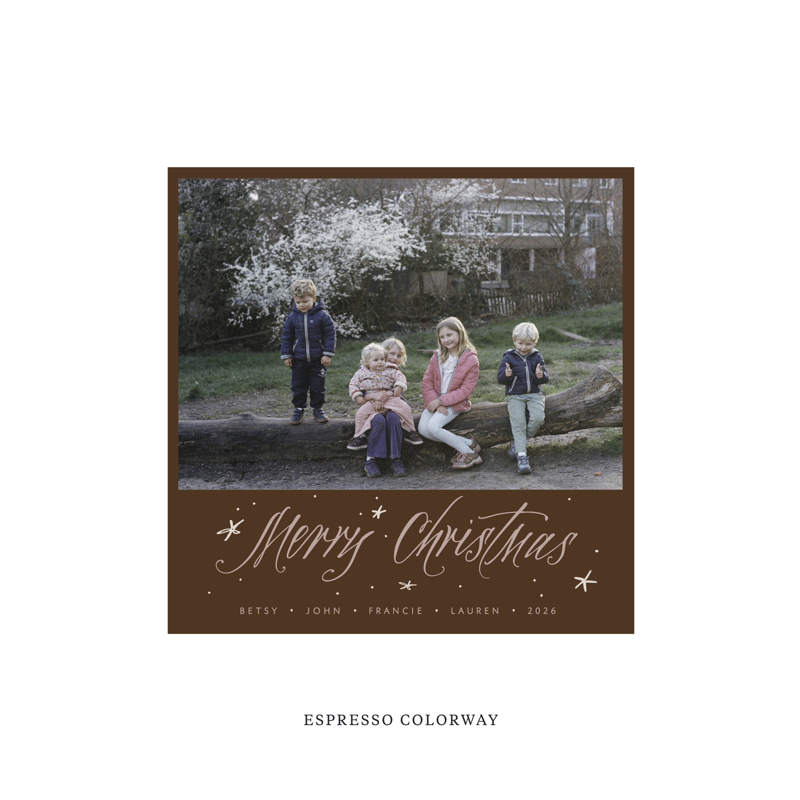 Berkeley Classic Flat Print Holiday Card, Square