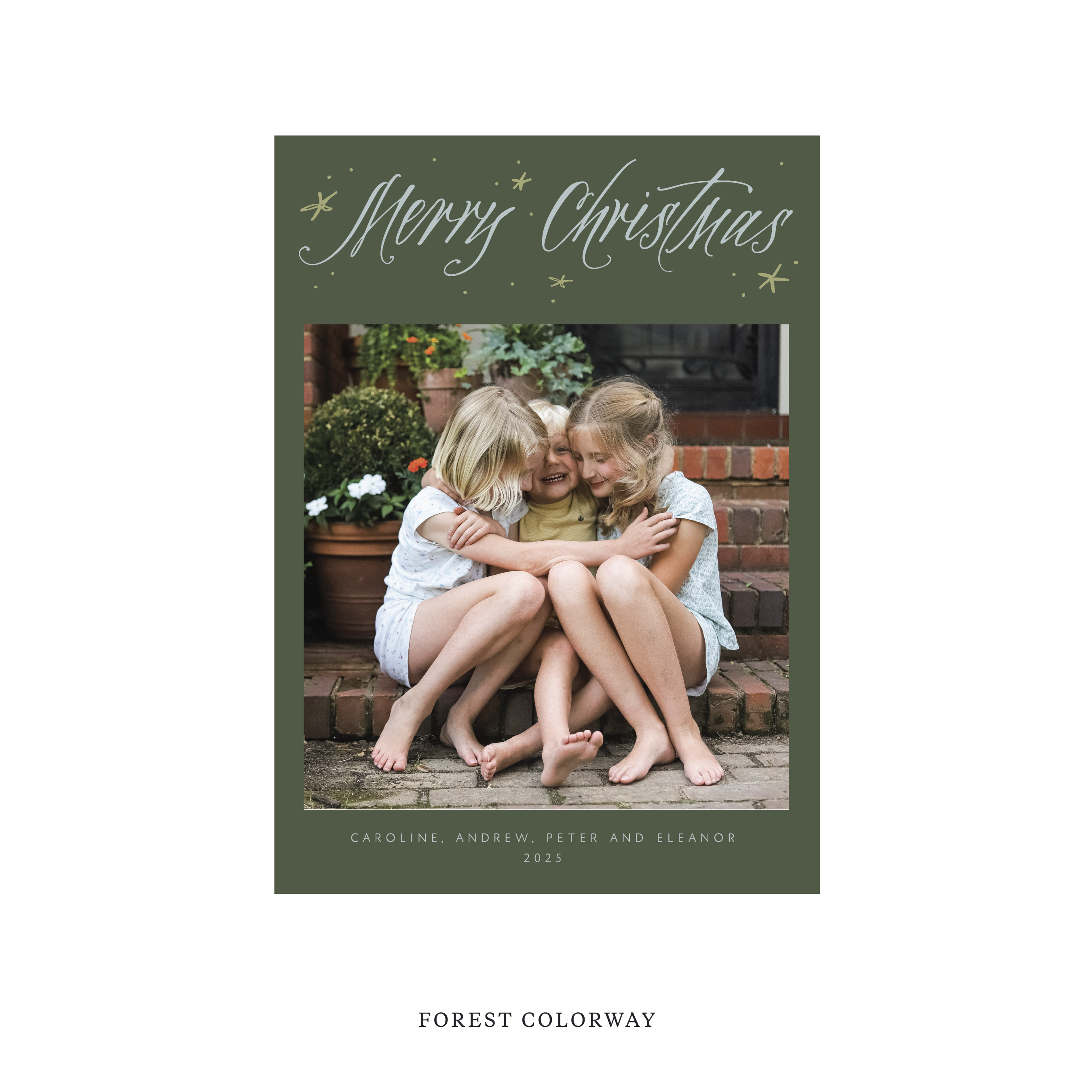 Berkeley Classic Flat Print Holiday Card, Medium II