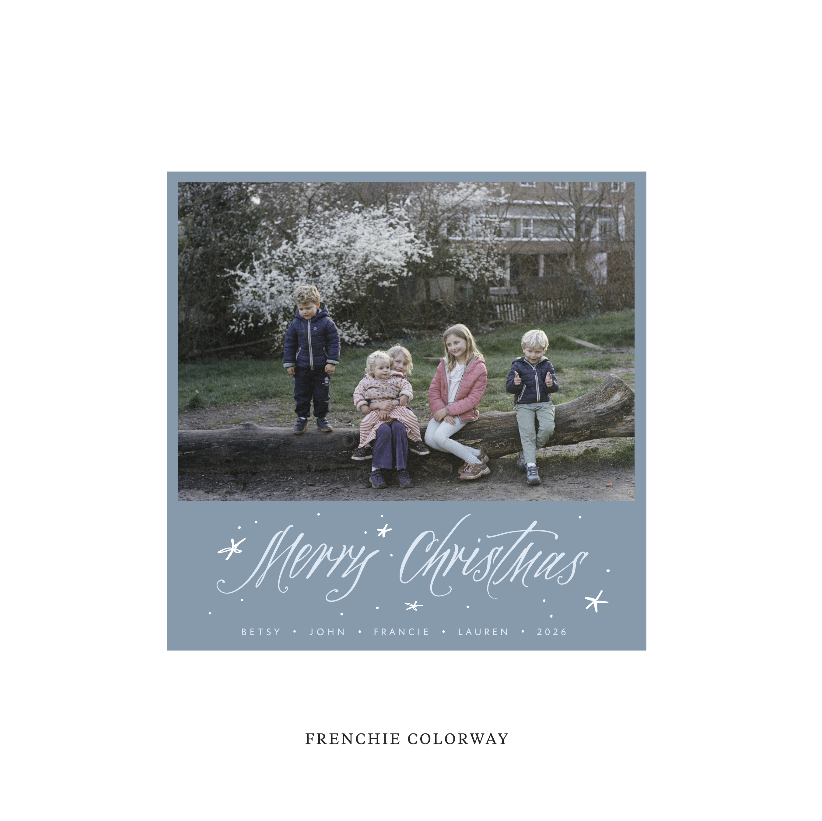 Berkeley Classic Flat Print Holiday Card, Square