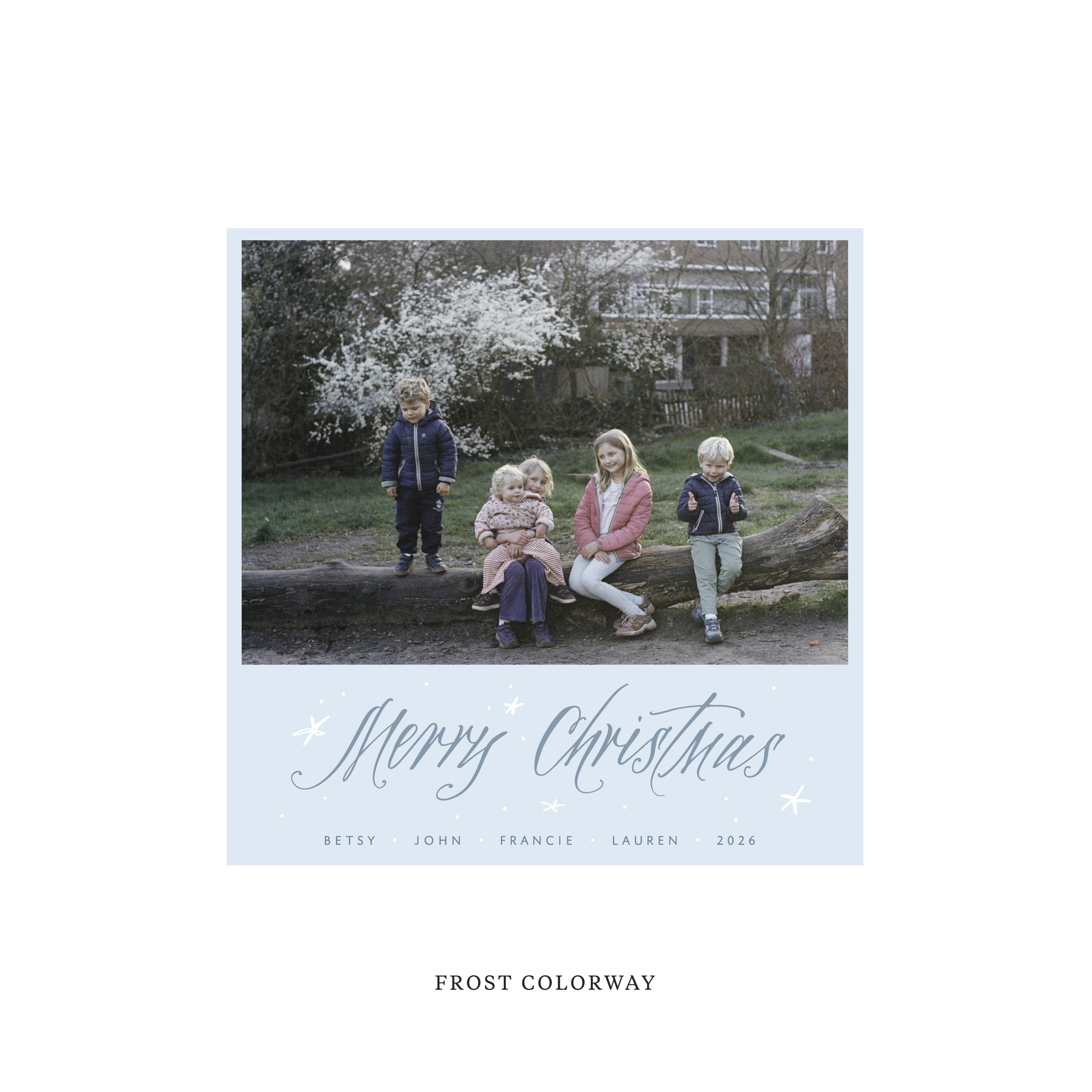 Berkeley Classic Flat Print Holiday Card, Square