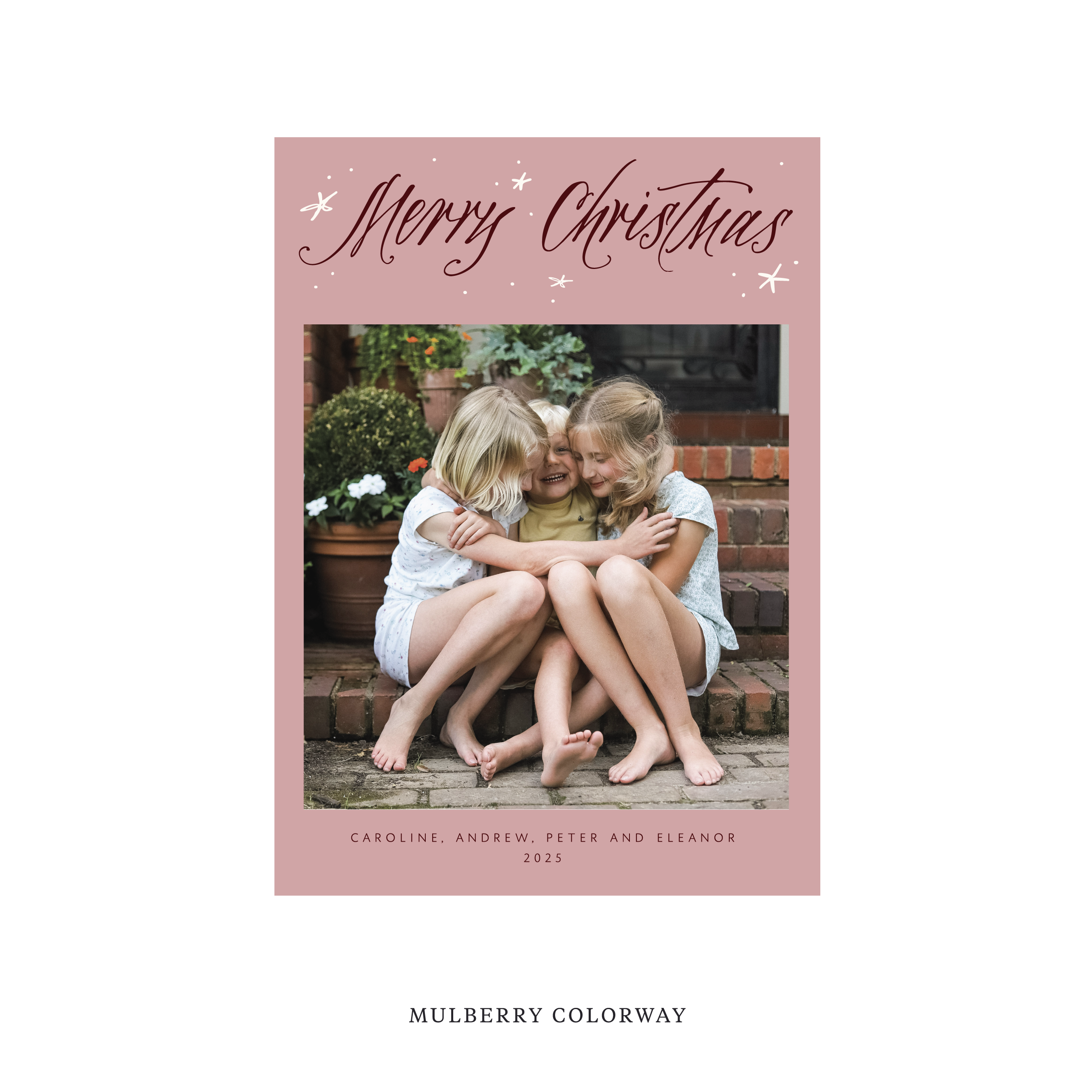 Berkeley Classic Flat Print Holiday Card, Medium II