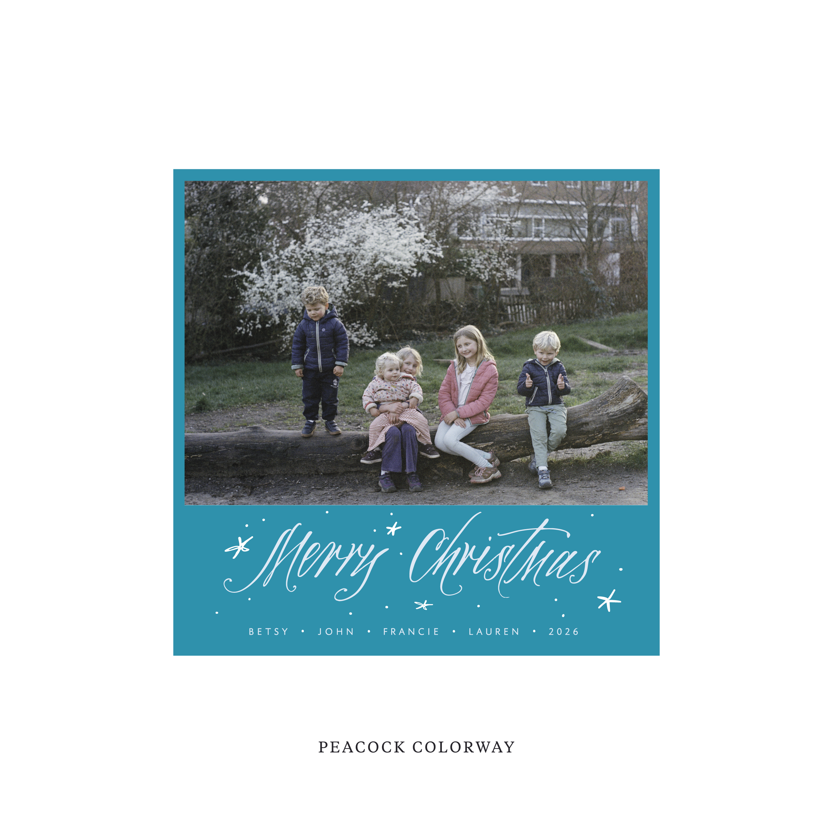 Berkeley Classic Flat Print Holiday Card, Square