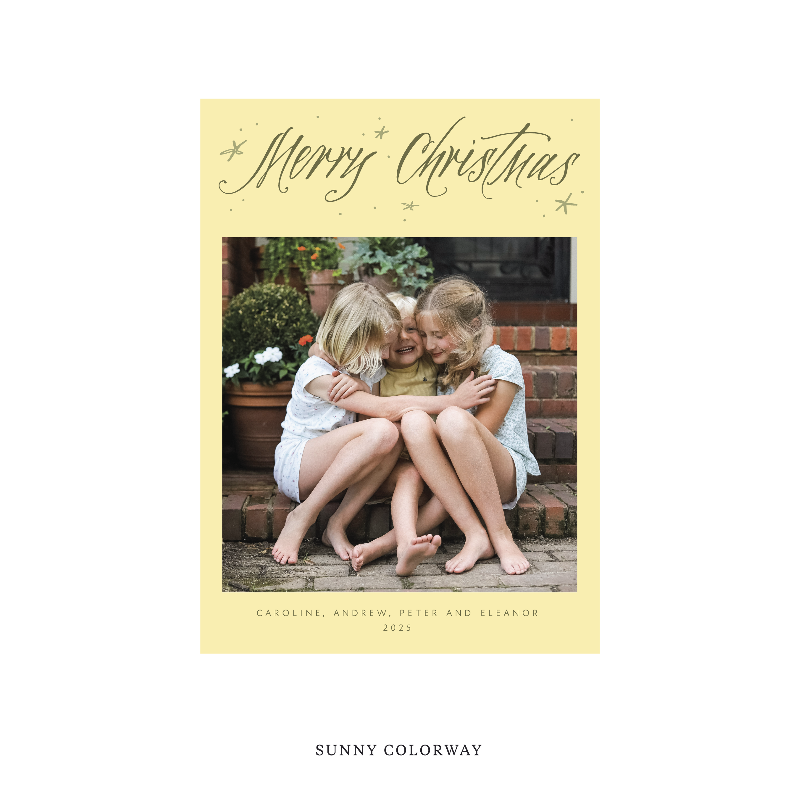 Berkeley Classic Flat Print Holiday Card, Medium II