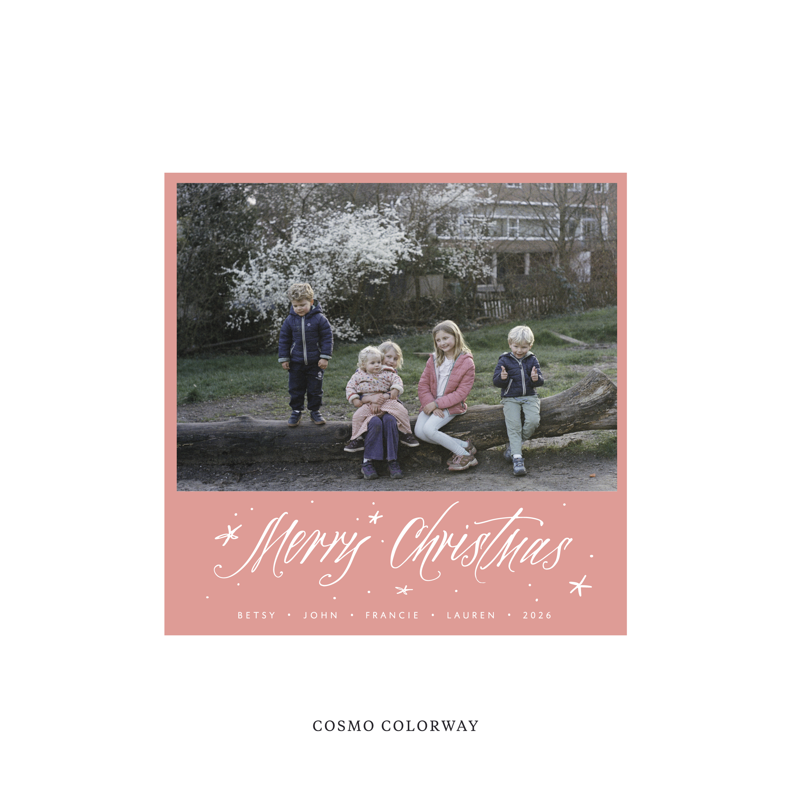 Berkeley Classic Flat Print Holiday Card, Square