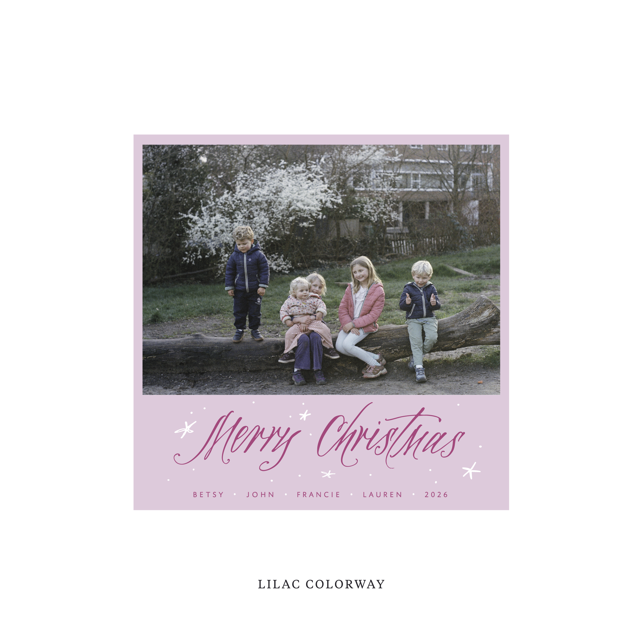 Berkeley Classic Flat Print Holiday Card, Square