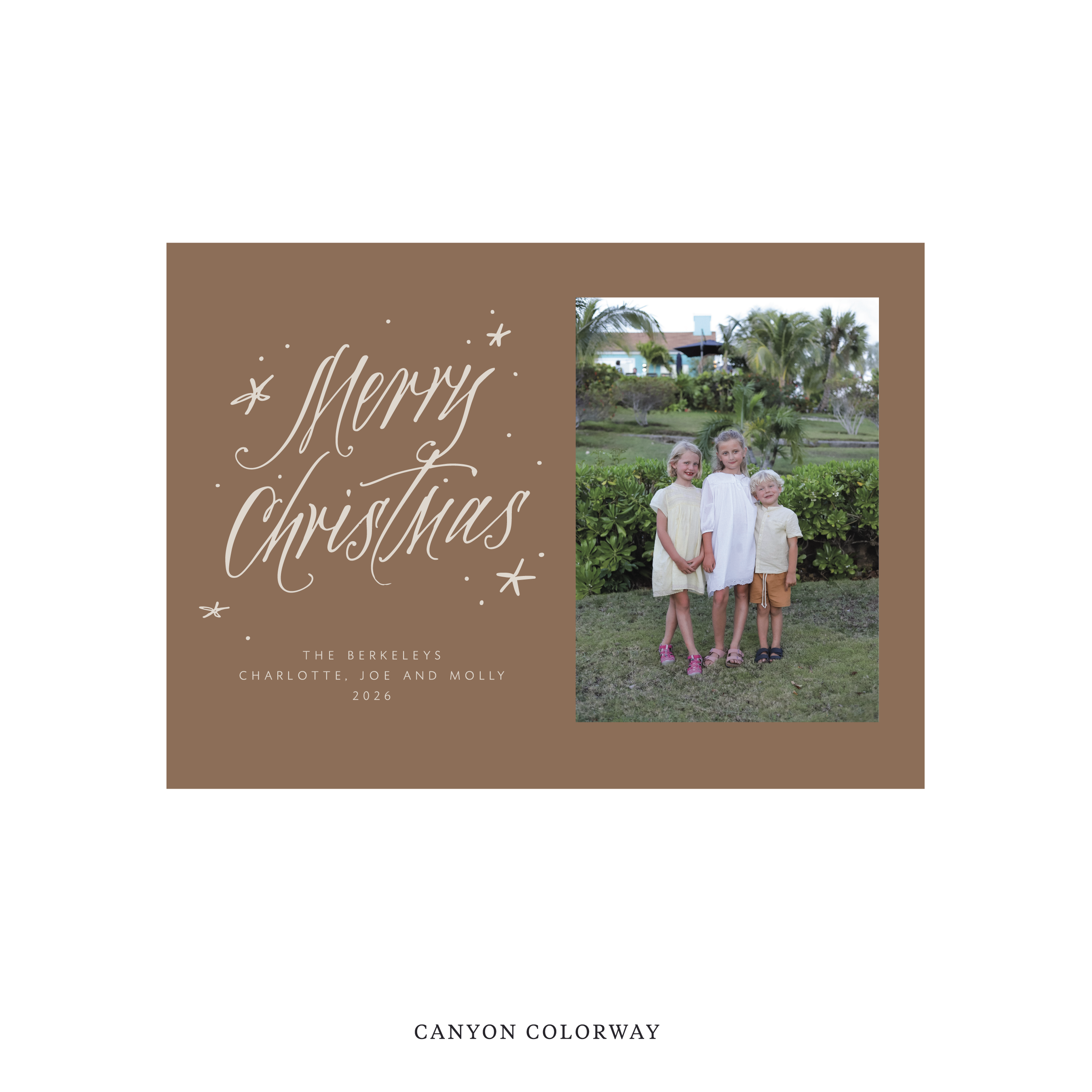 Berkeley Classic Flat Print Holiday Card, Medium