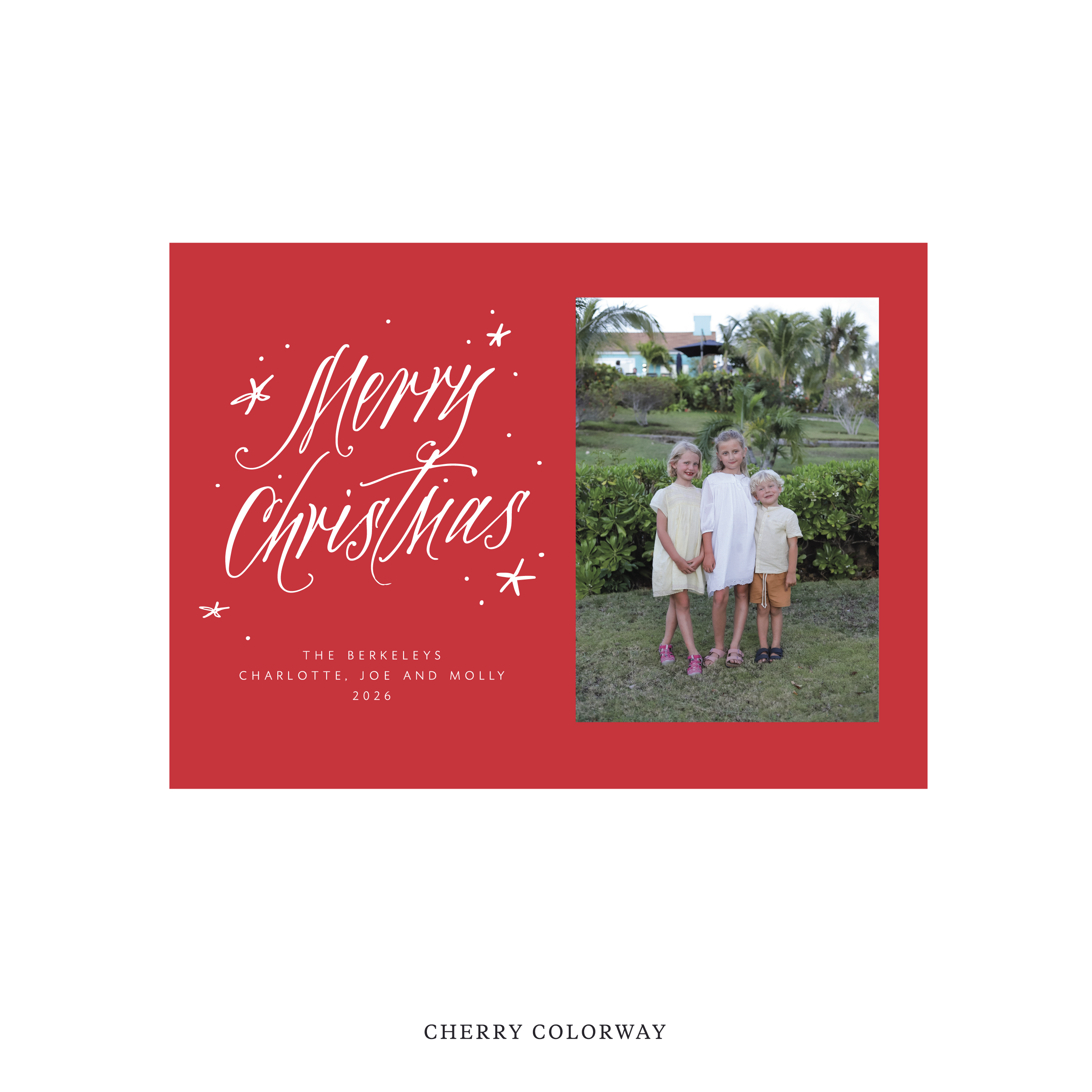 Berkeley Classic Flat Print Holiday Card, Medium