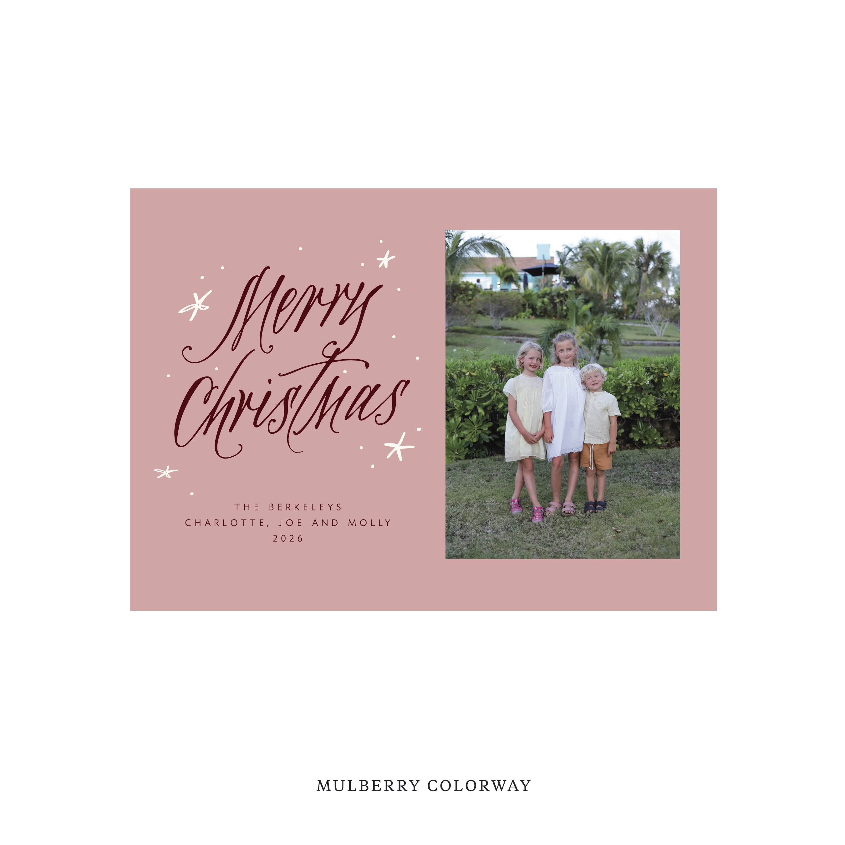 Berkeley Classic Flat Print Holiday Card, Medium