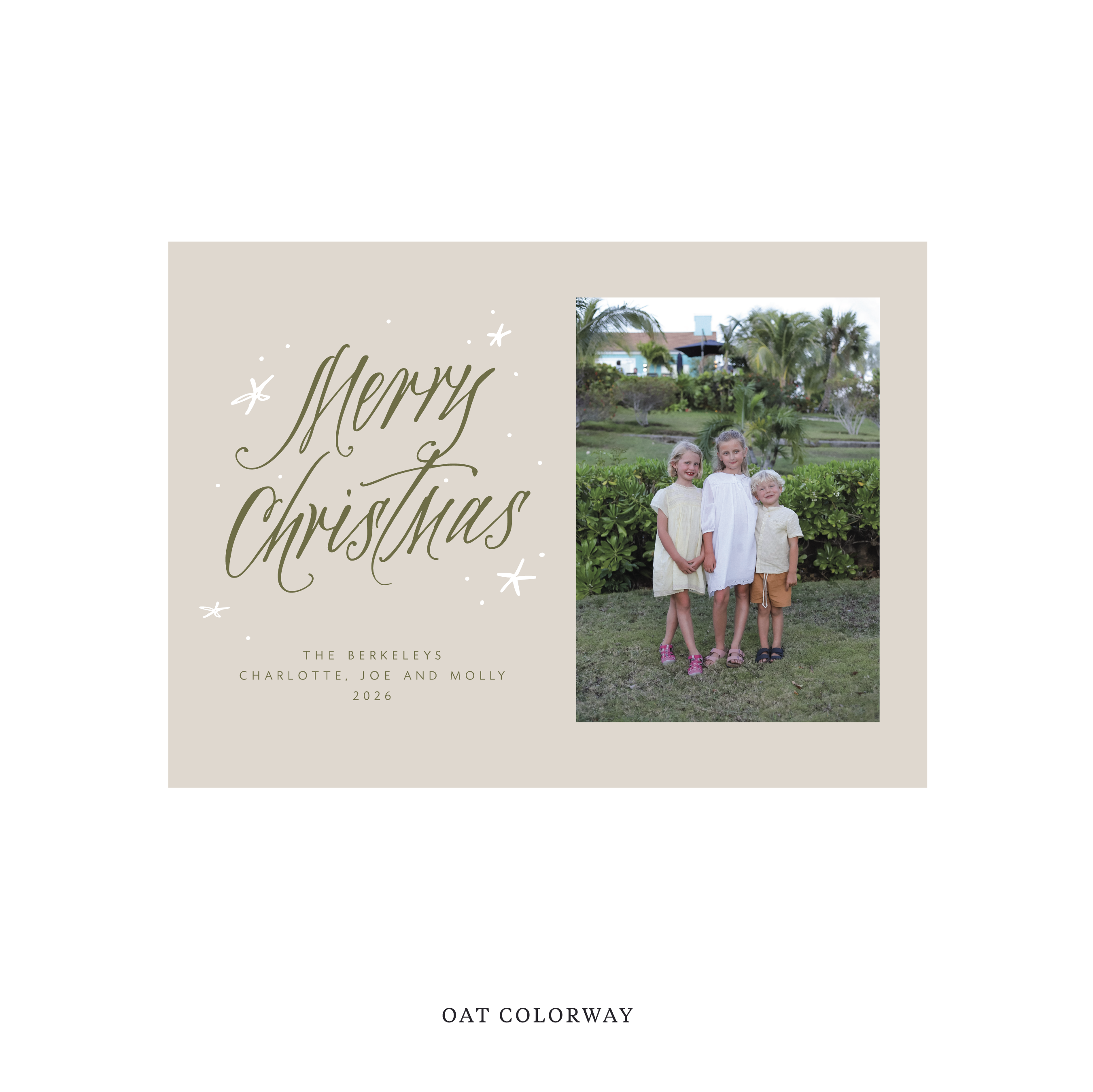 Berkeley Classic Flat Print Holiday Card, Medium