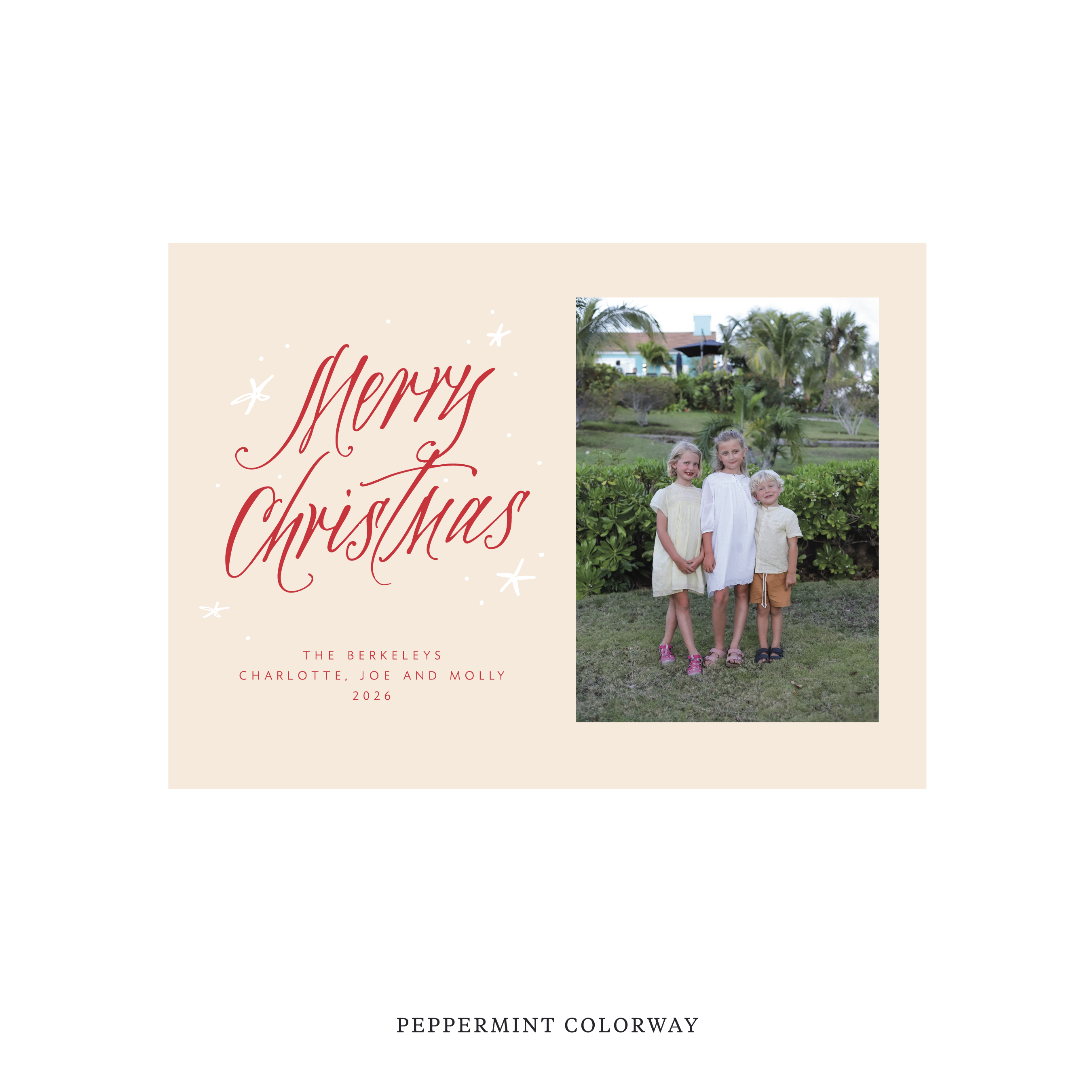 Berkeley Classic Flat Print Holiday Card, Medium