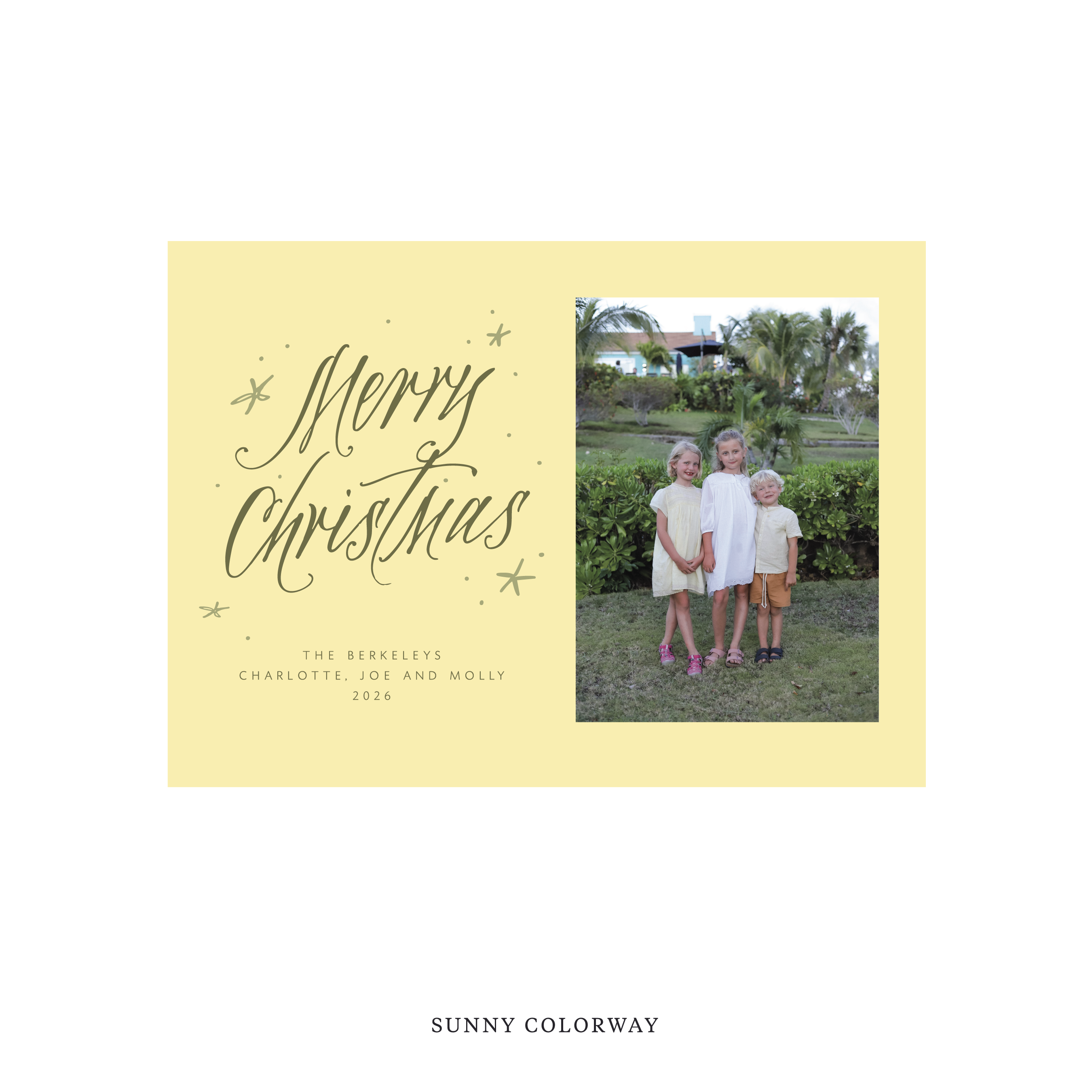 Berkeley Classic Flat Print Holiday Card, Medium