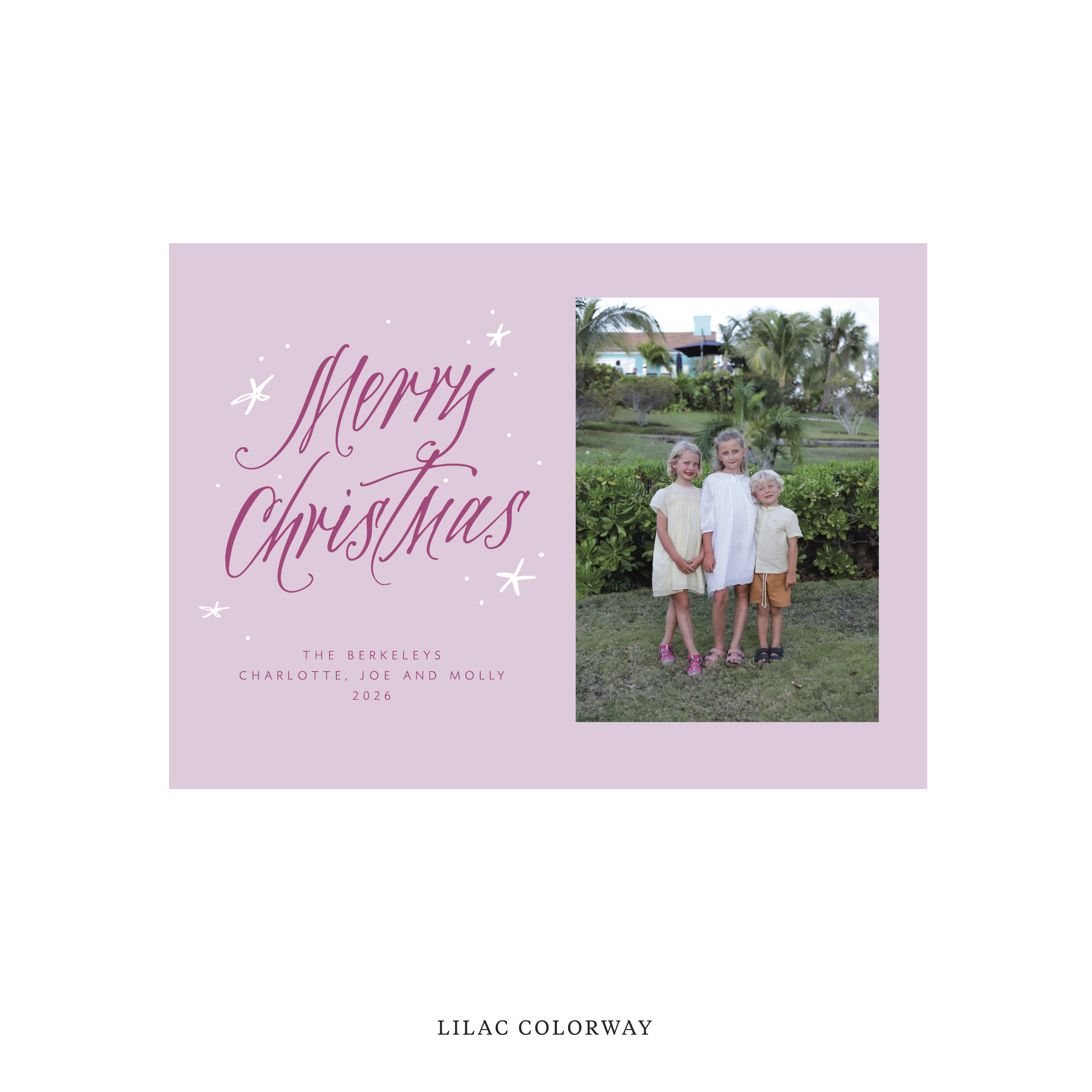 Berkeley Classic Flat Print Holiday Card, Medium