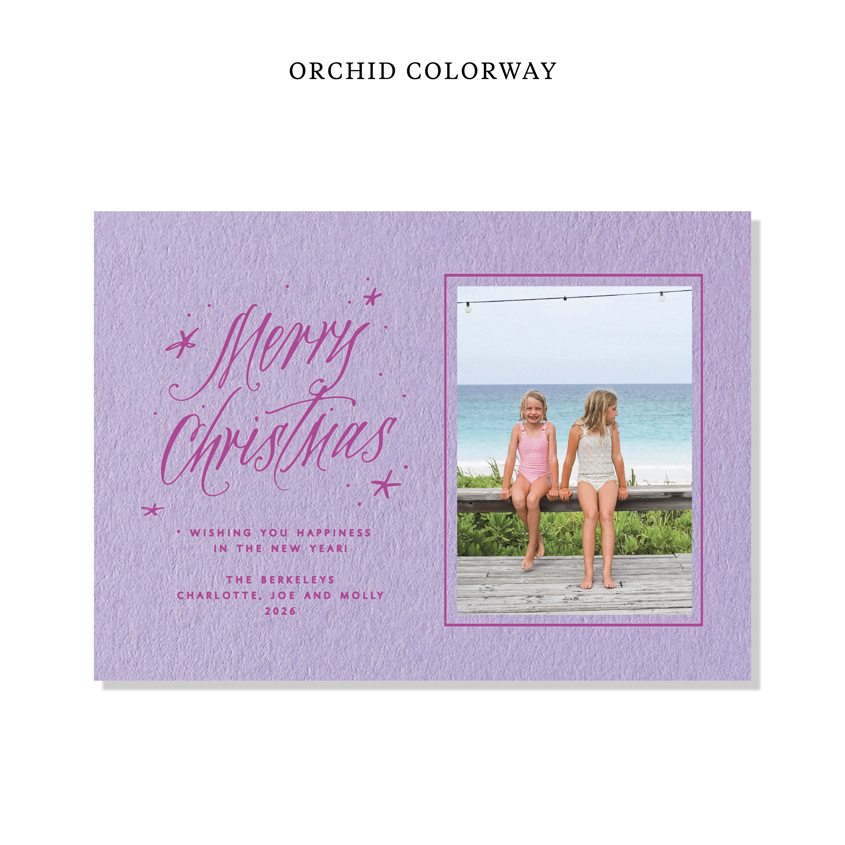 Berkeley Letterpress Holiday Card, Large (Colored Paper)