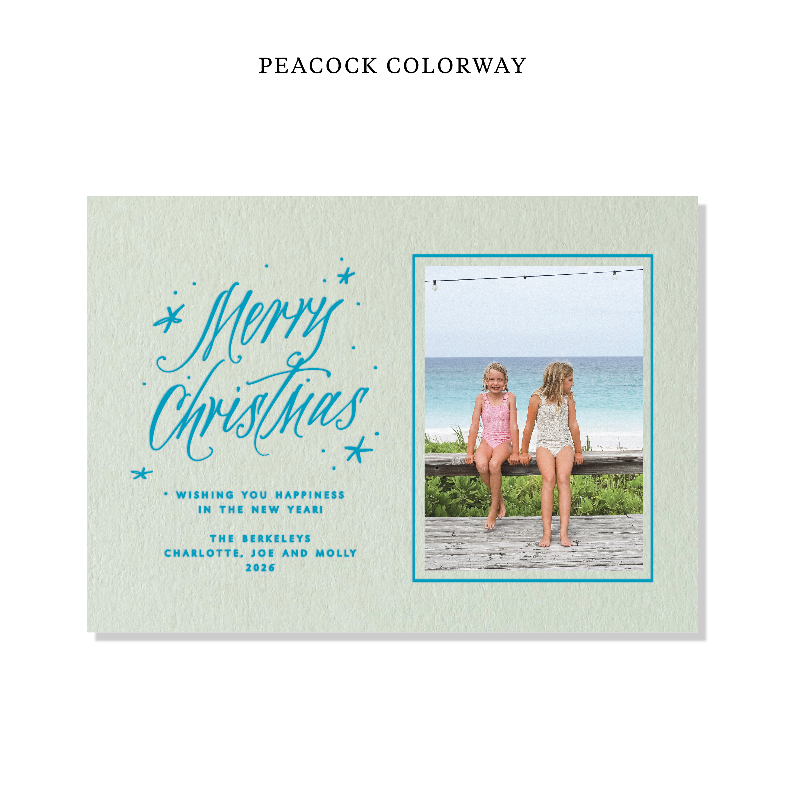 Berkeley Letterpress Holiday Card, Large (Colored Paper)