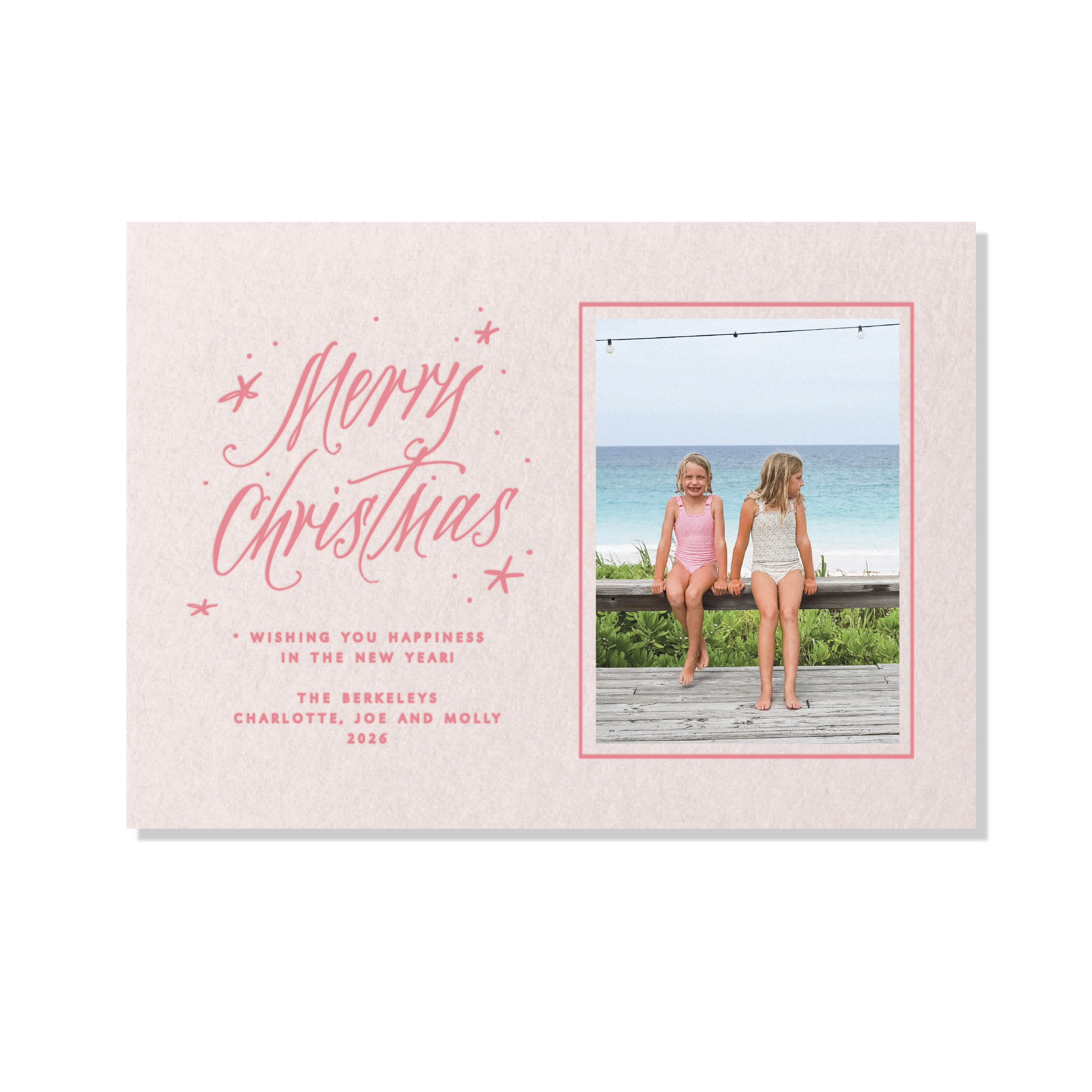 Berkeley Letterpress Holiday Card, Large (Colored Paper)
