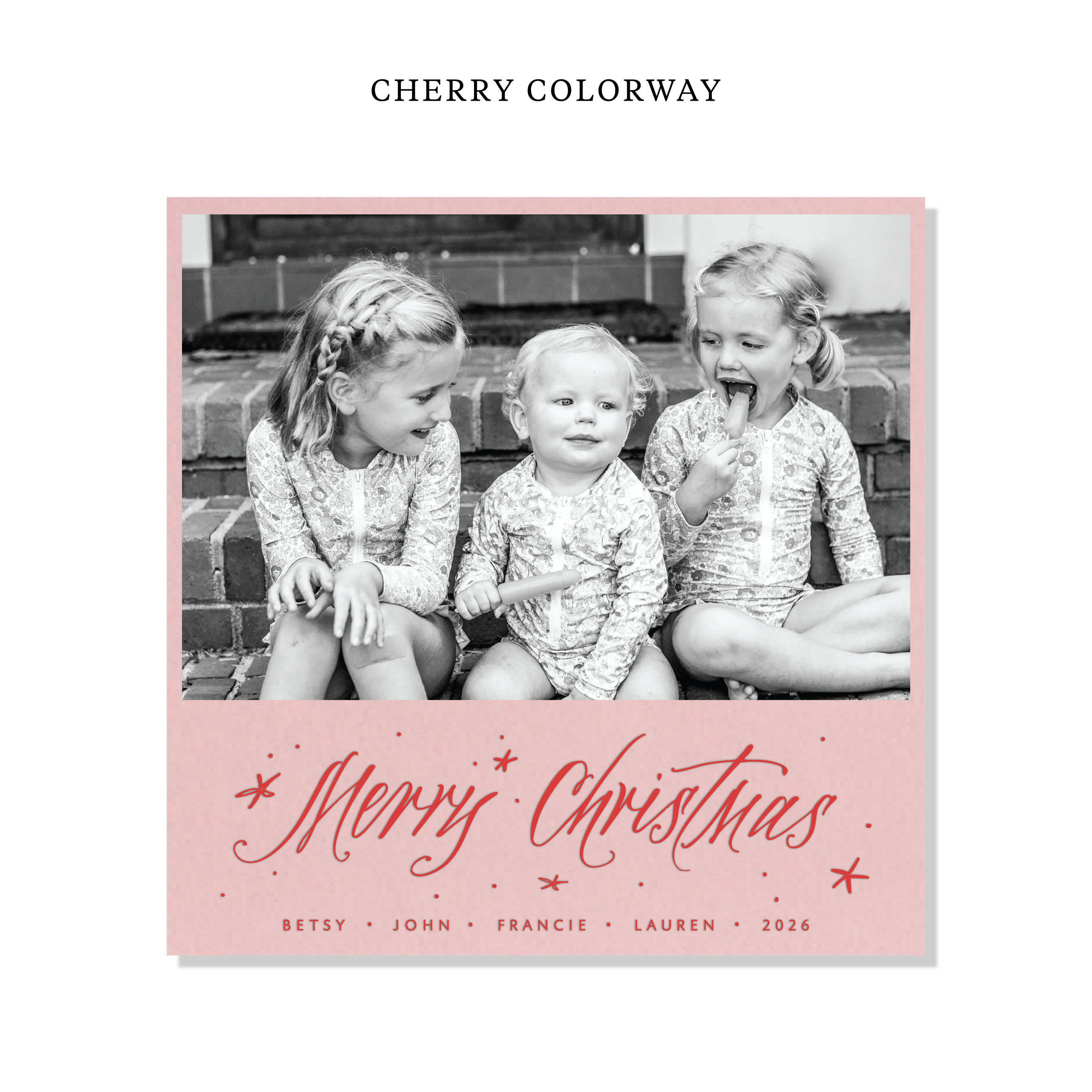 Berkeley Letterpress Holiday Card, Large Square (Colored Paper)