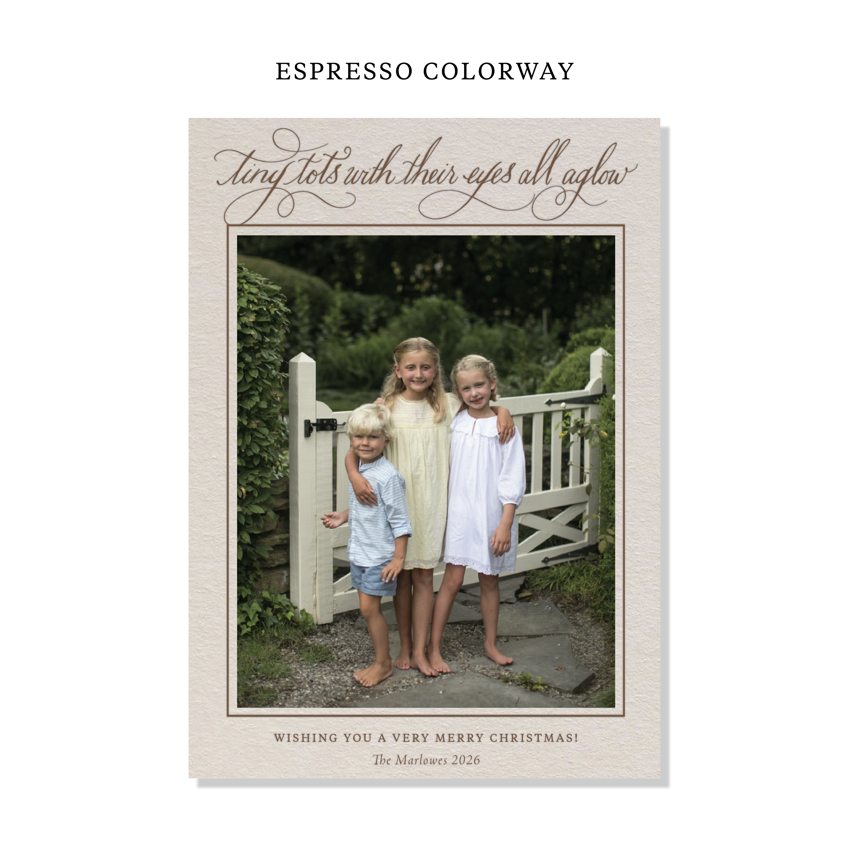 Bexley Letterpress Holiday Card, Large (Colored Paper)