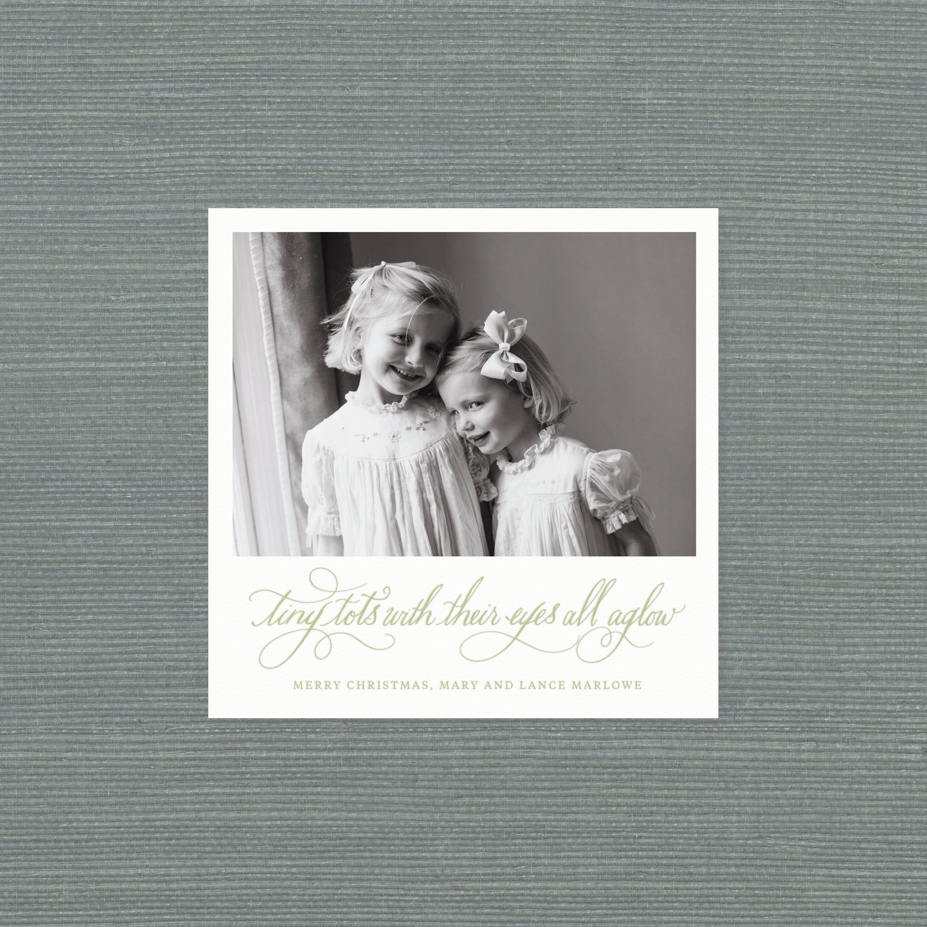 Bexley Letterpress Holiday Card, Small Square (White Paper)